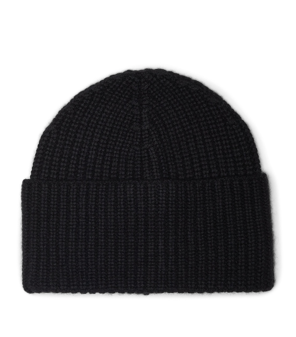 Cashmere Rib-Knit Beanie