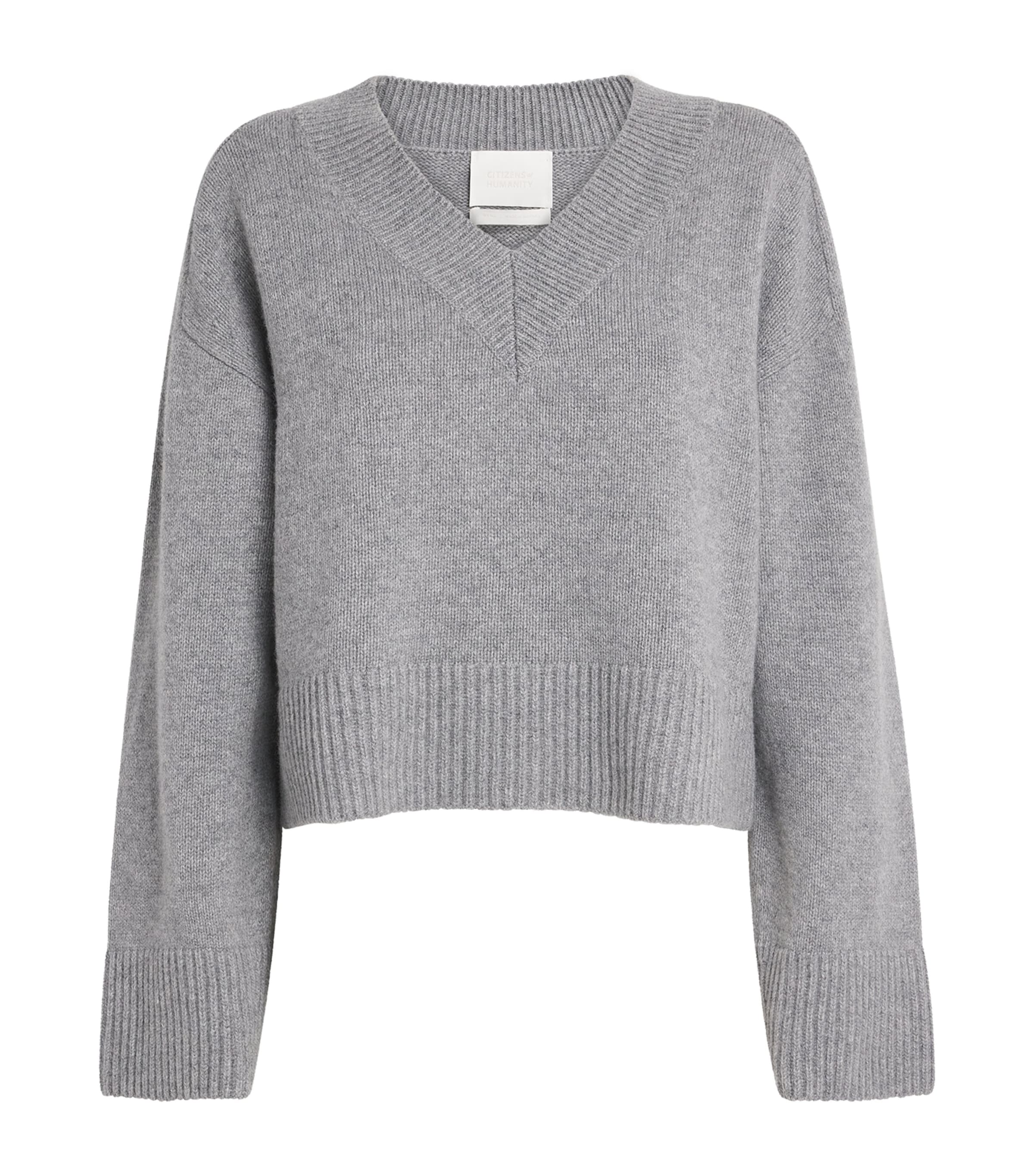 Wool-Cashmere Gazette Puzzle Sweater