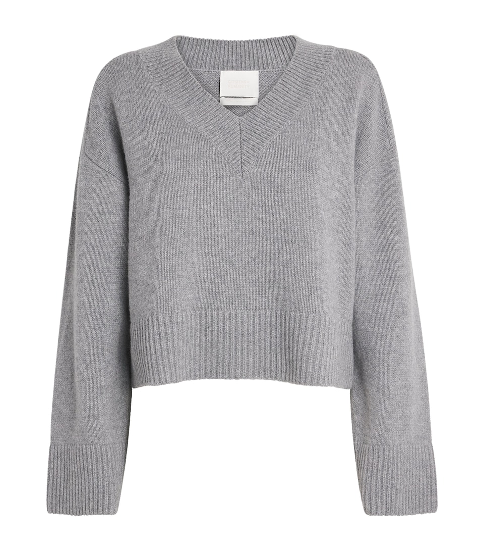 Wool-Cashmere Gazette Puzzle Sweater