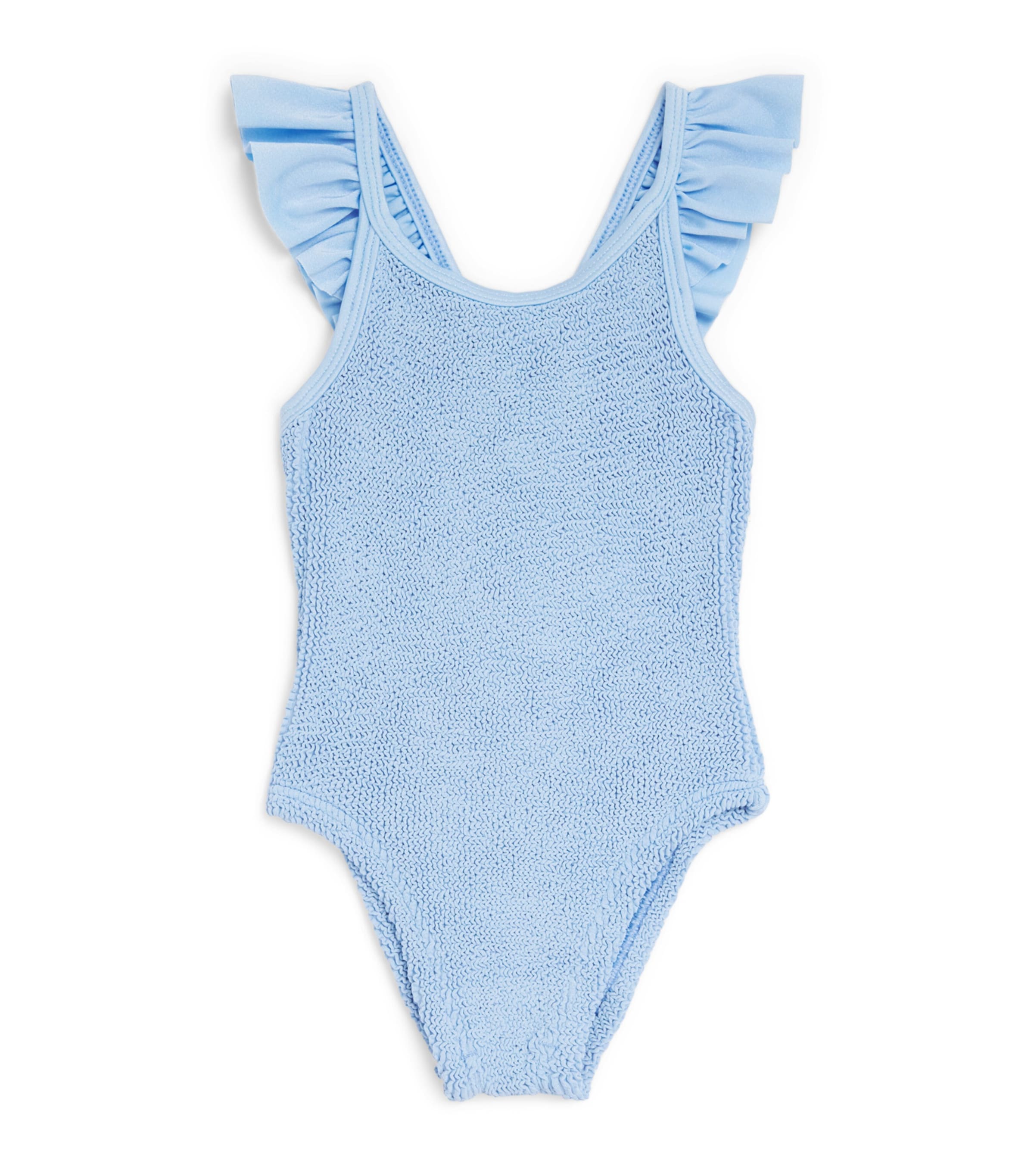 Hunza G Kids Charlie Swimsuit (7-12 Years) Cornflwer/cornflwer