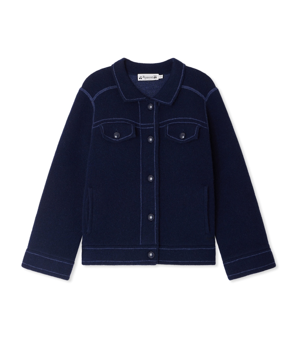 Wool-Cashmere Button-Up Jacket (4-8 Years)