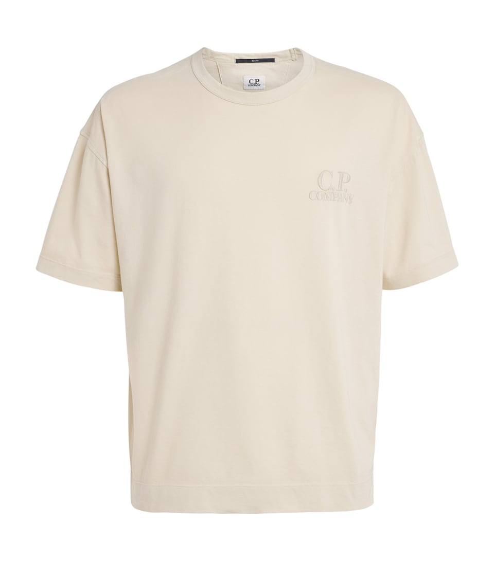 C.P. Company Mens Cotton Embroidered Logo T-Shirt