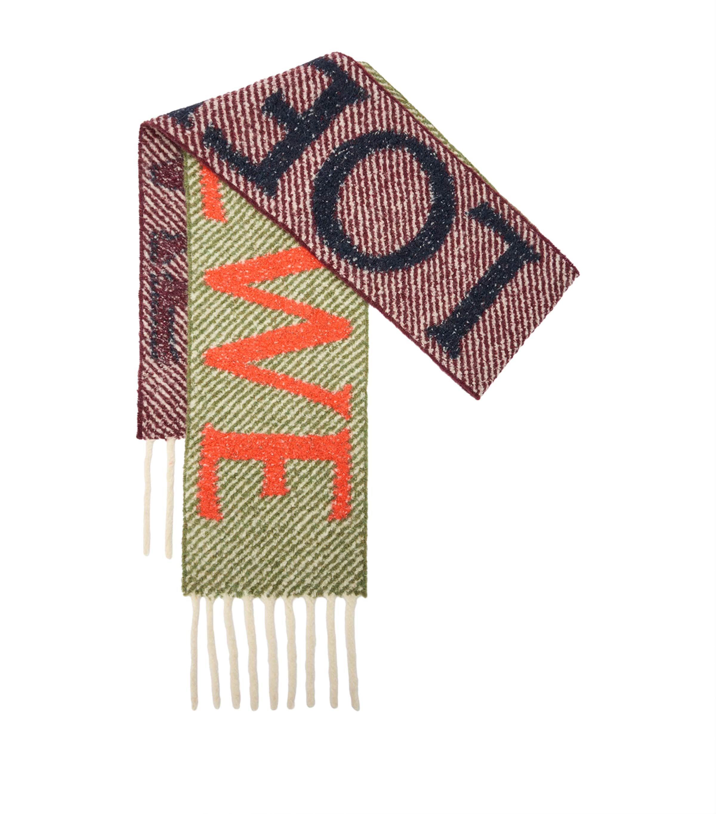 Alpaca-Wool-Blend Logo Scarf