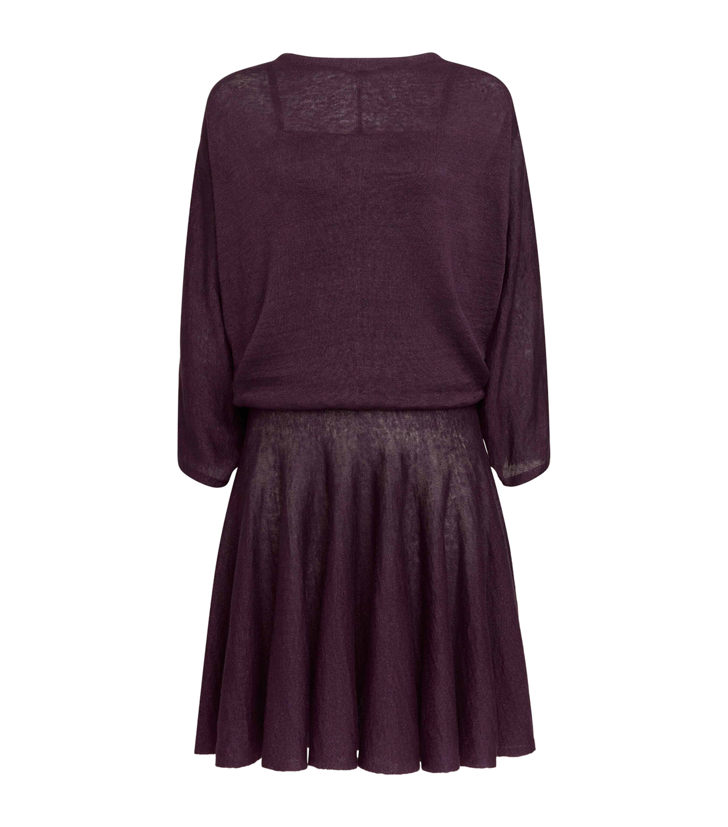 Linen Draped Mini Dress