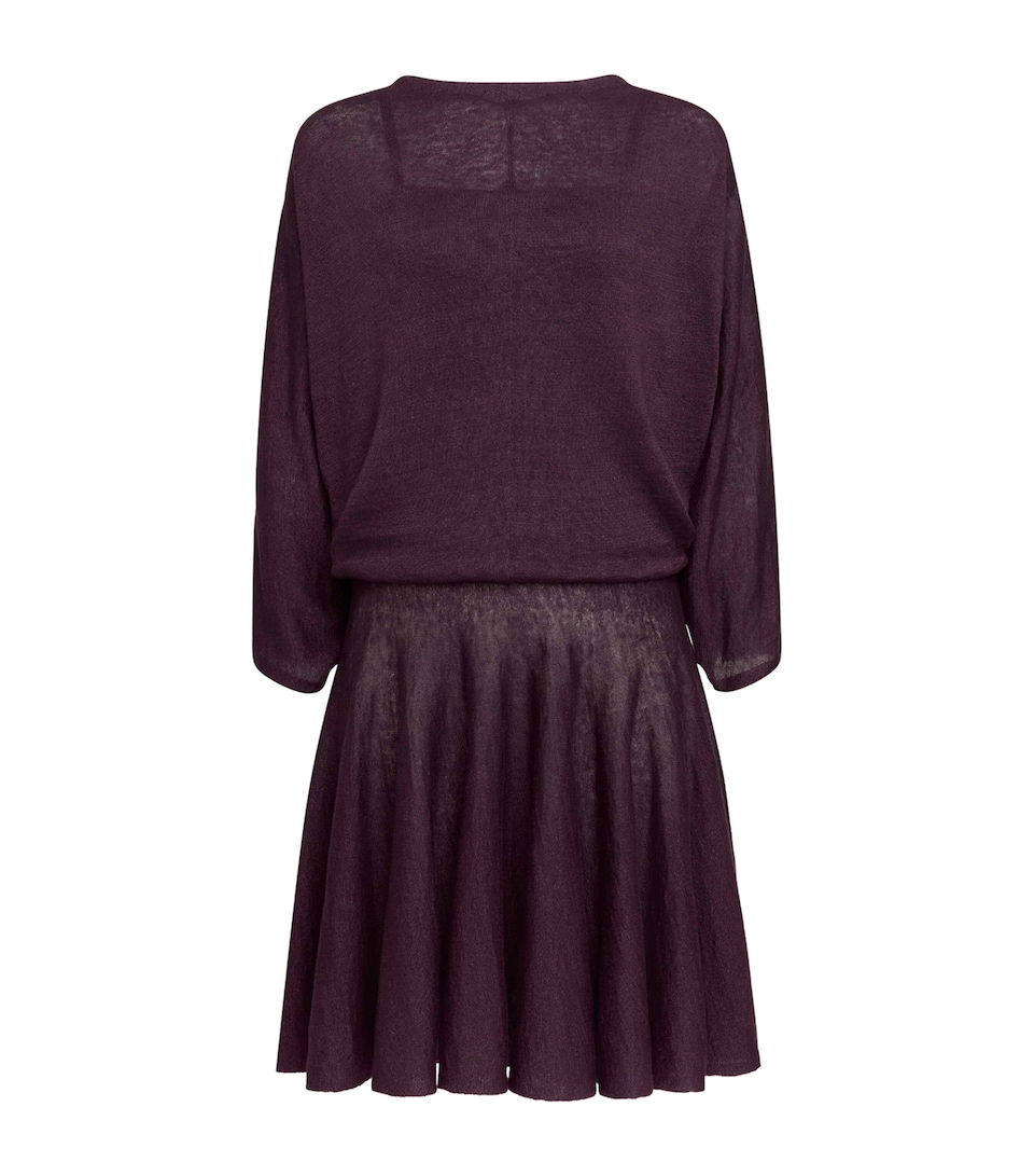 Linen Draped Mini Dress