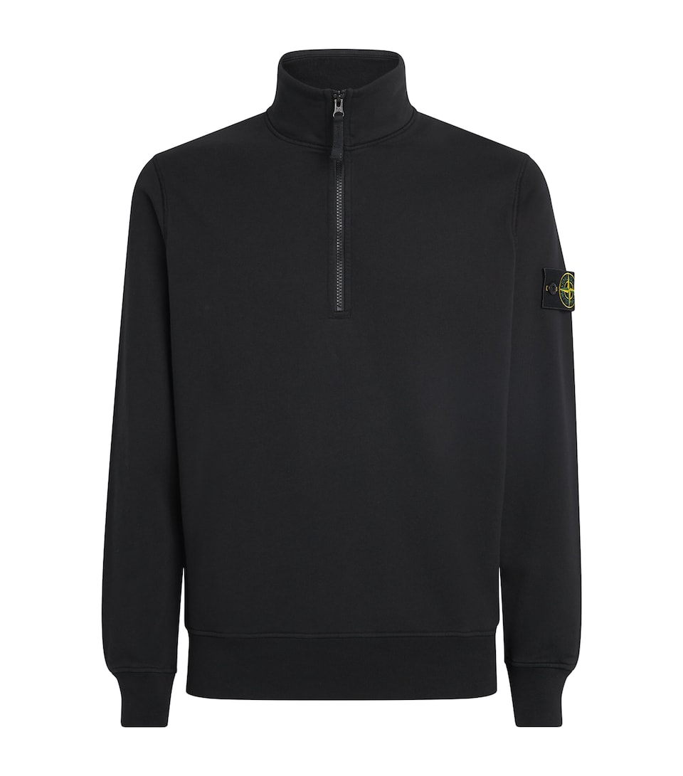 Stone Island Mens Cotton Half-Zip Sweatshirt