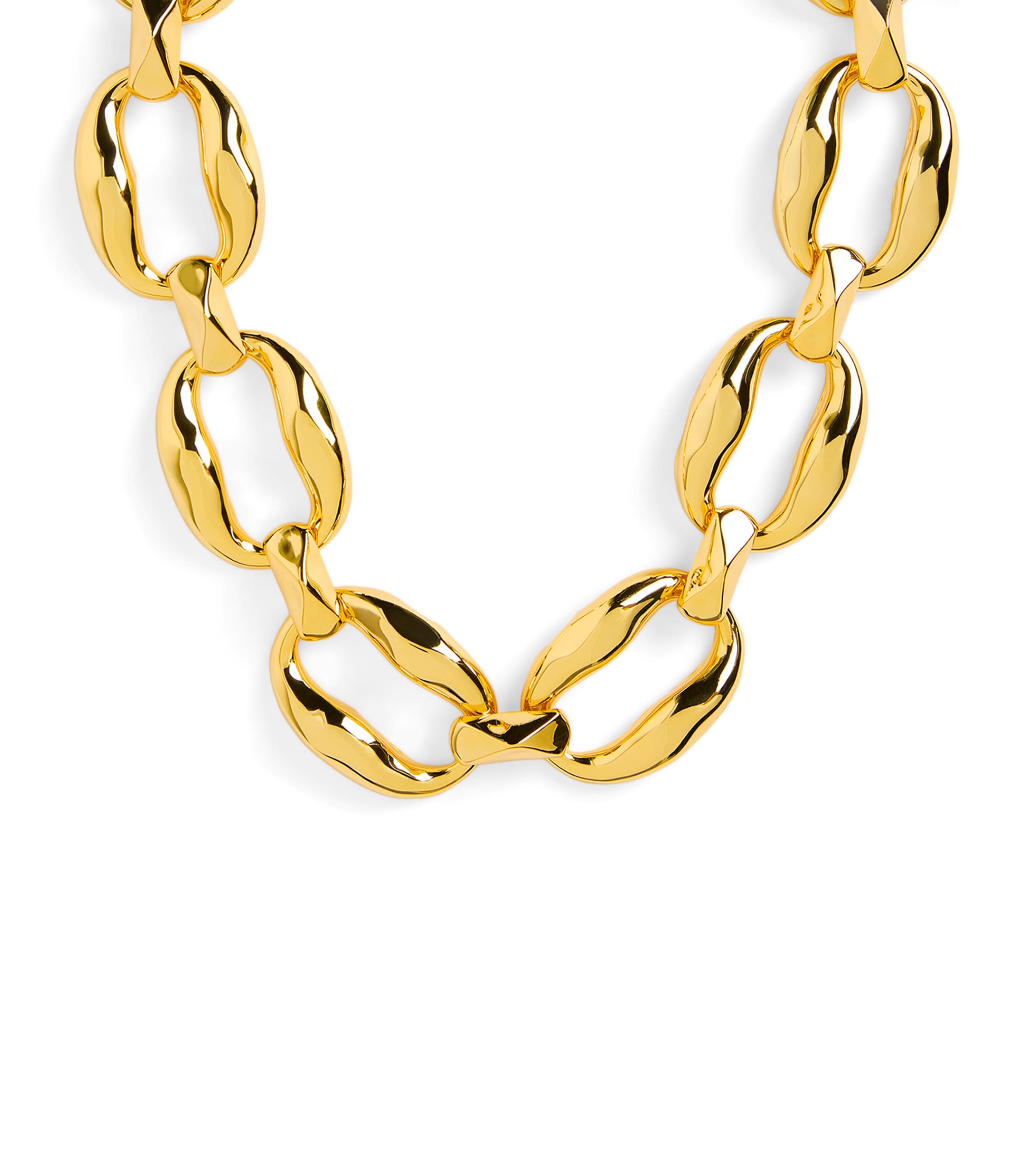Gold-Plated Molten Link Necklace