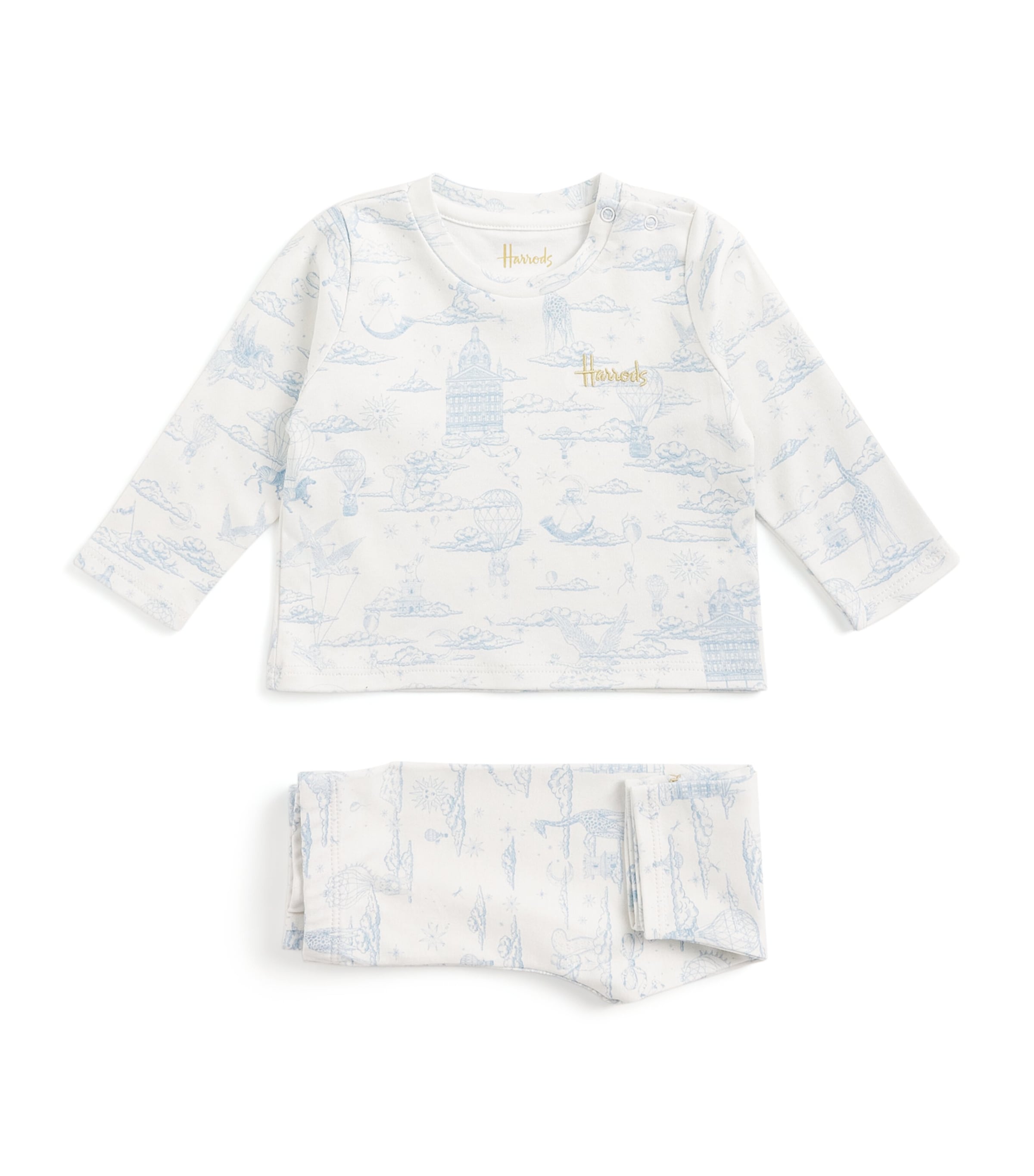 Pima Cotton Balloon Top and Trousers Set (0-18 Months)