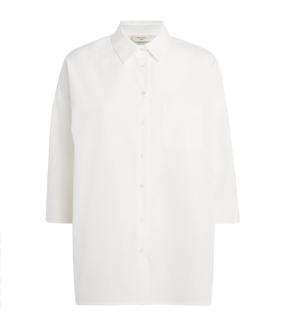 Cotton Poplin Flared Shirt