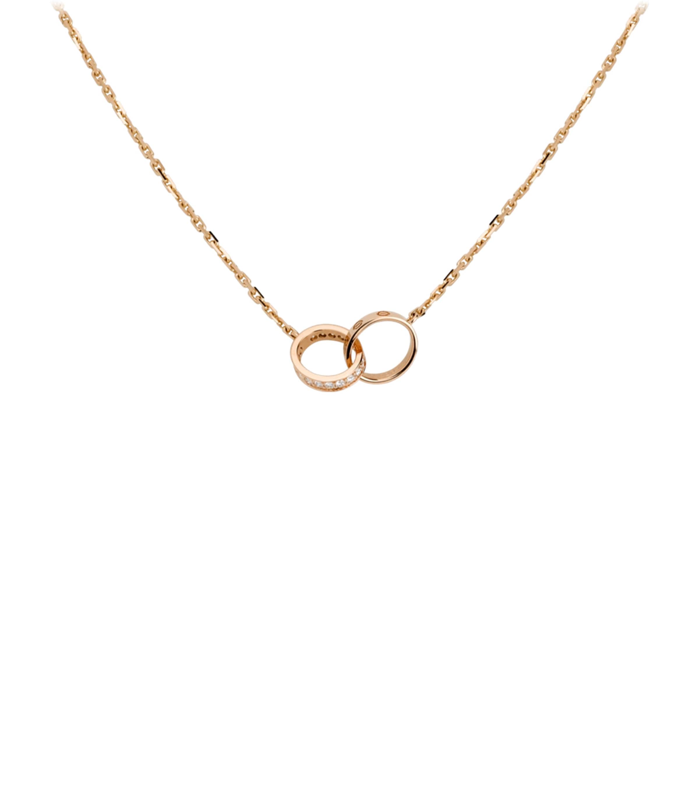 Rose Gold and Diamond LOVE Necklace