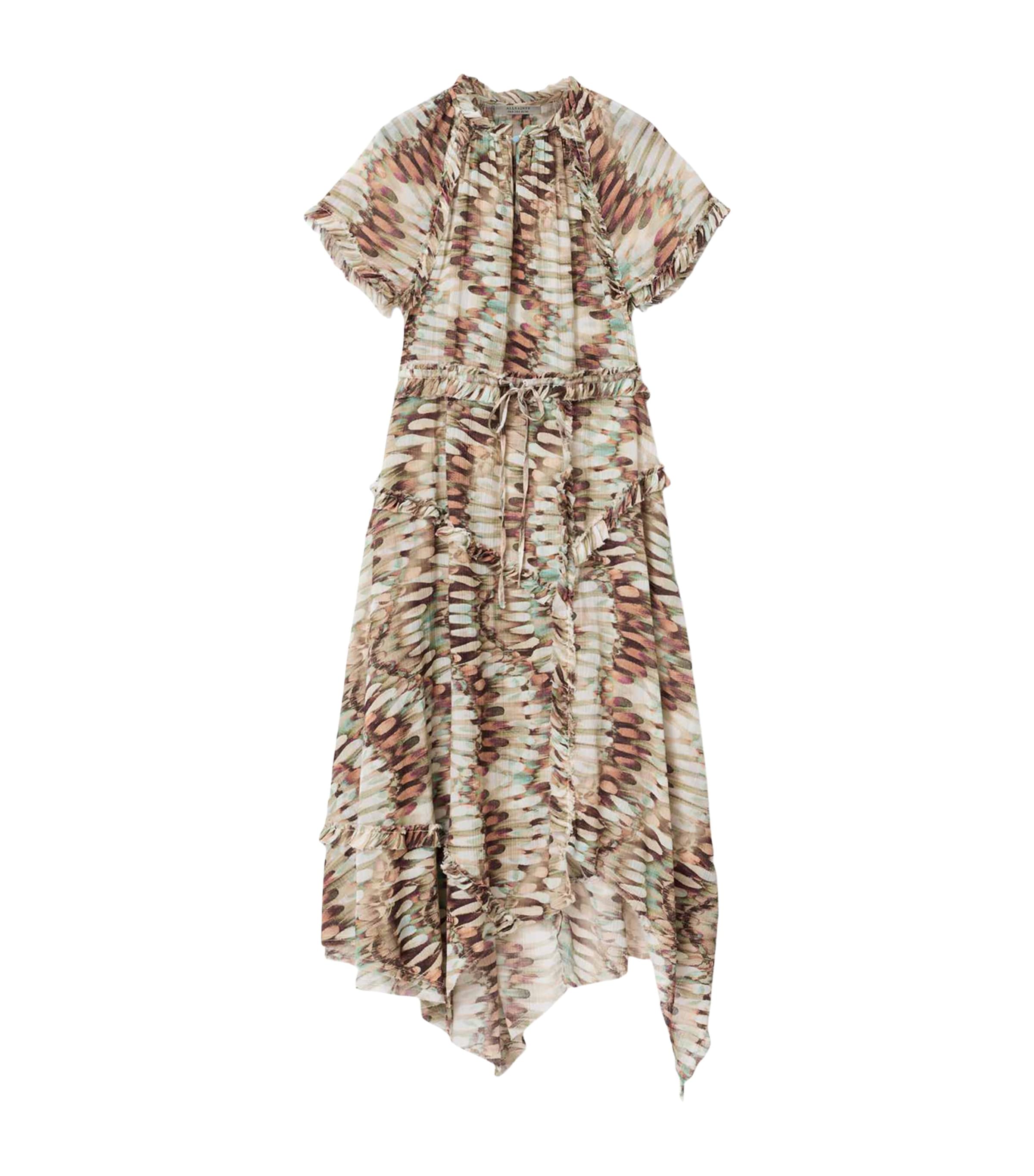 AllSaints Womens Organic Cotton Lamaia Maxi Dress Oceano Soft Pink