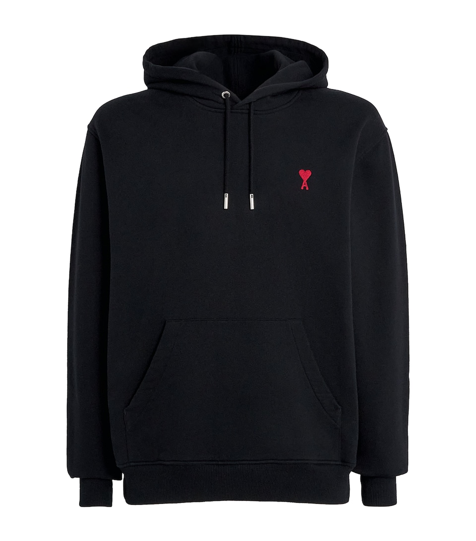 Cotton Embroidered Ami De Coeur Logo Hoodie