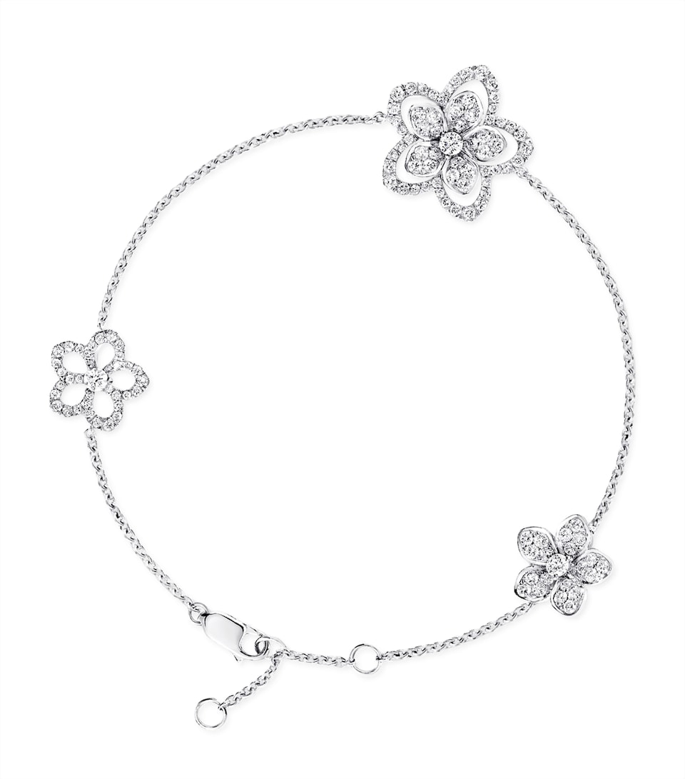 Graff White Gold and Diamond Wild Flower Bracelet White Gold