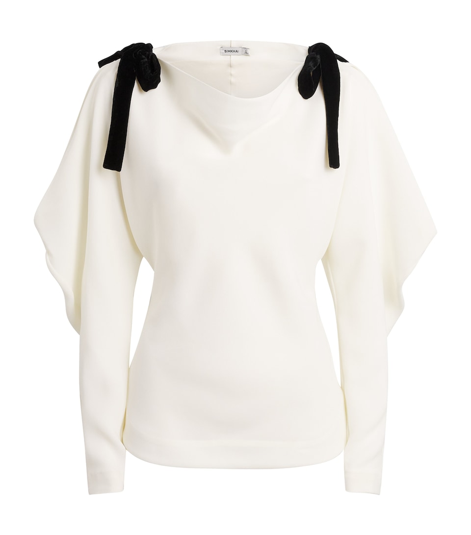 Shoulder-Tie Marlee Blouse