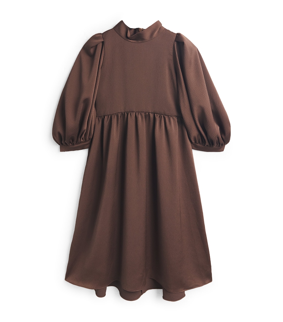 Puff-Sleeve Dress (4-12 Years)