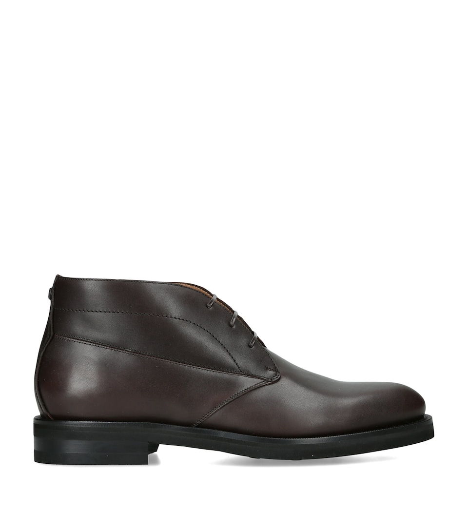 Salvatore Ferragamo Leather Settimo Ankle Boots Black