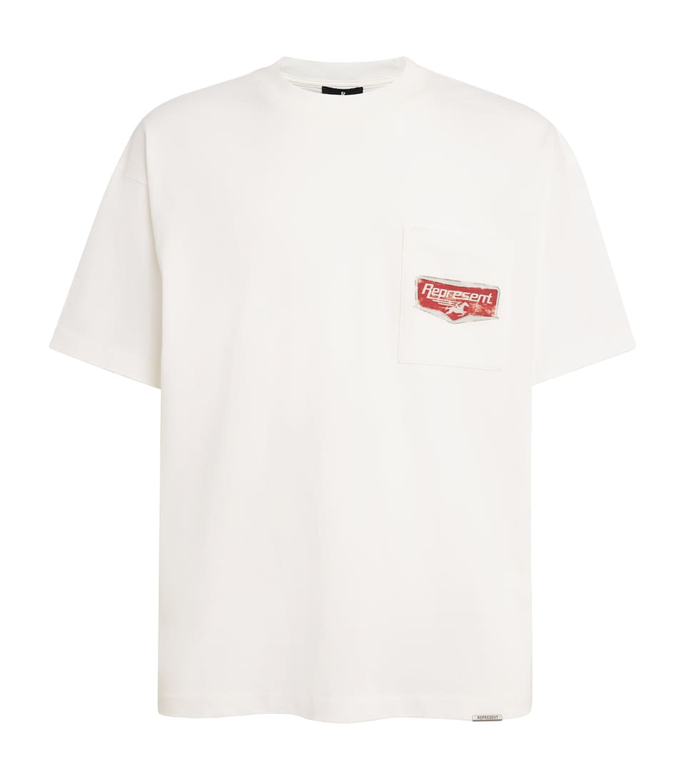 Cotton Distressed Logo T-Shirt