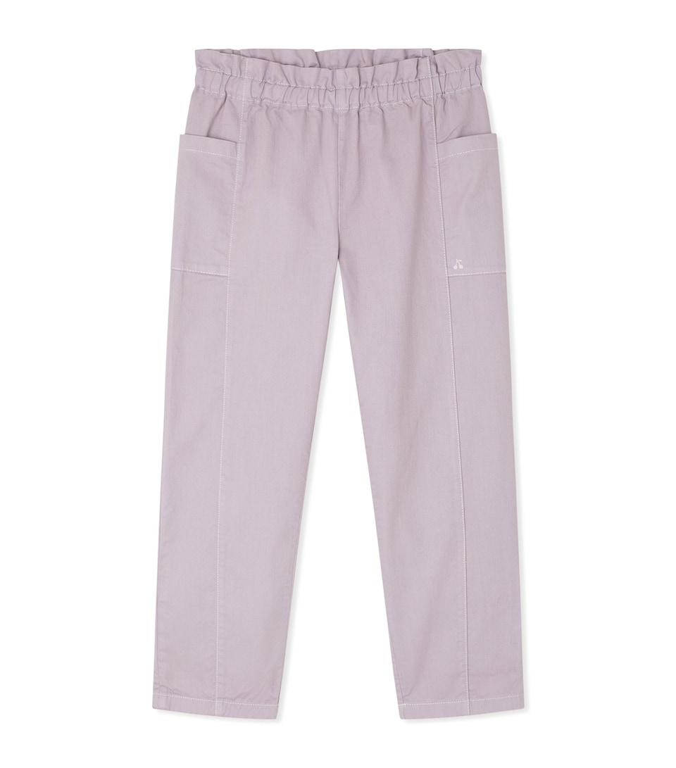 Bonpoint Organic Cotton Tiche Trousers (4-8 Years) Lilas