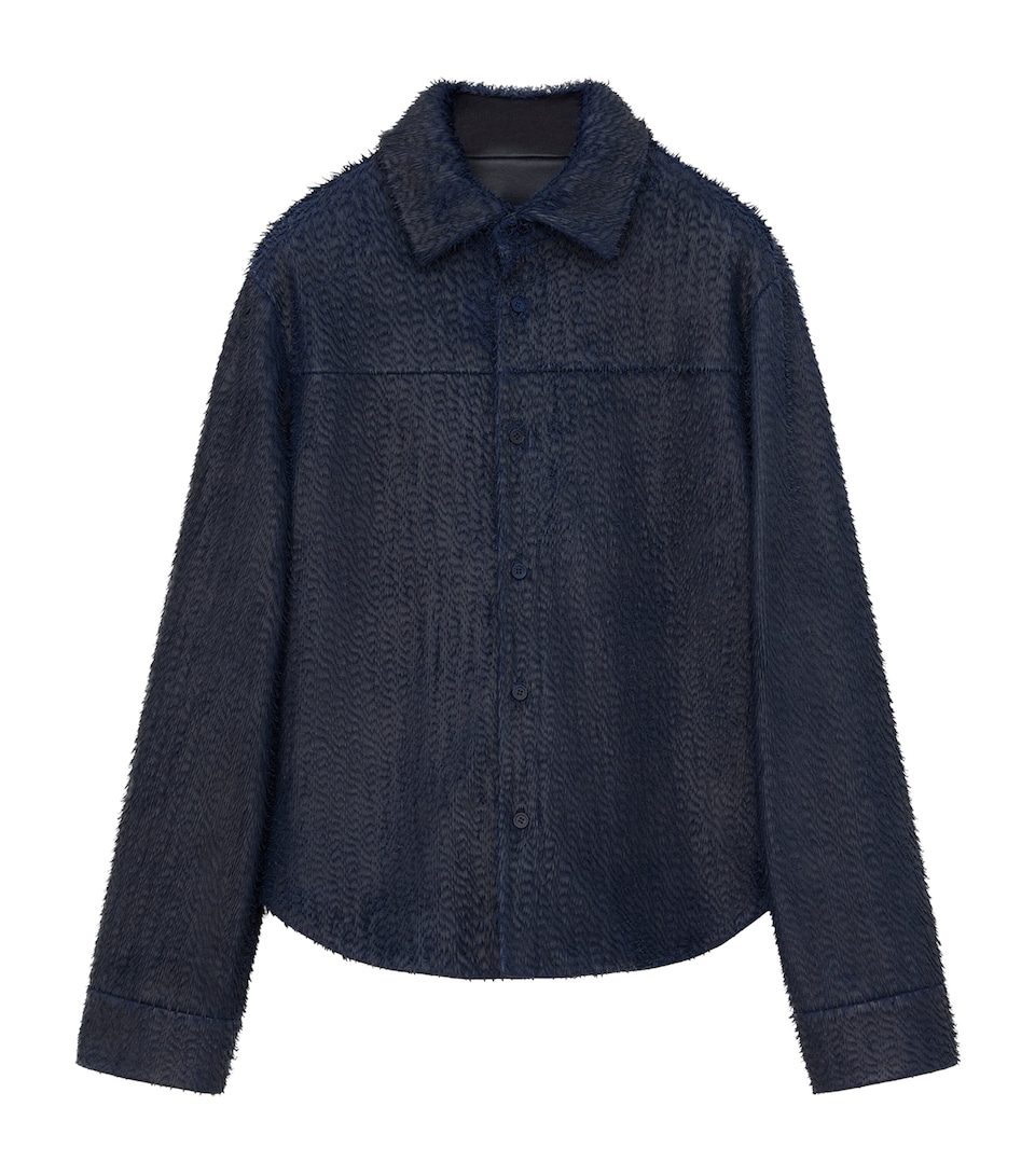 Lambskin Textured Overshirt