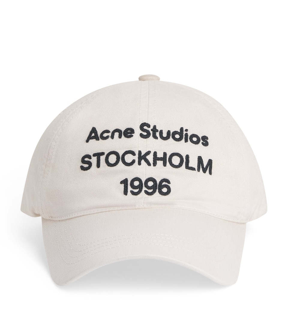 Acne Studios Cotton Logo Cap Dusty White