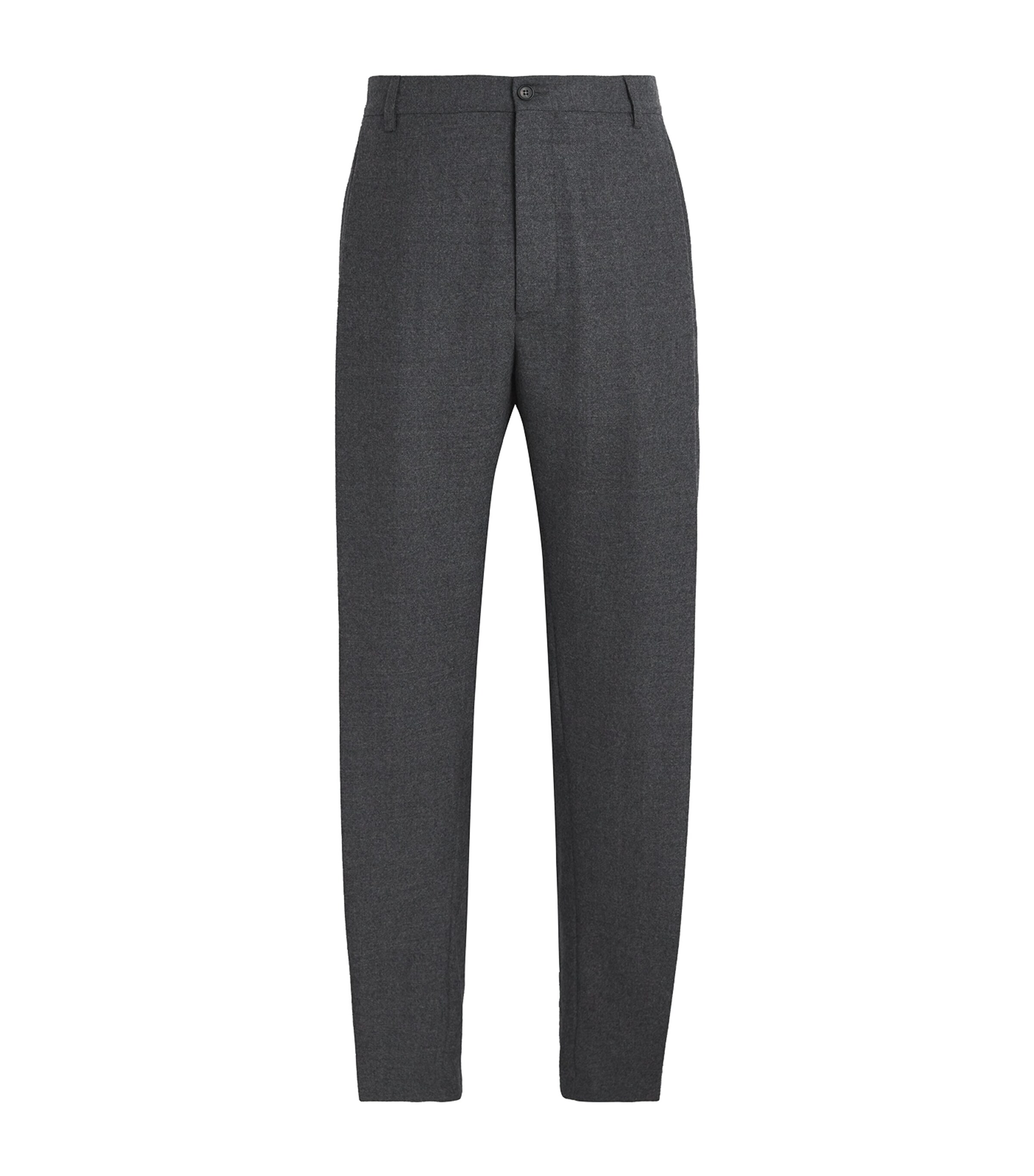 Virgin Wool Melange Tailored Trousers