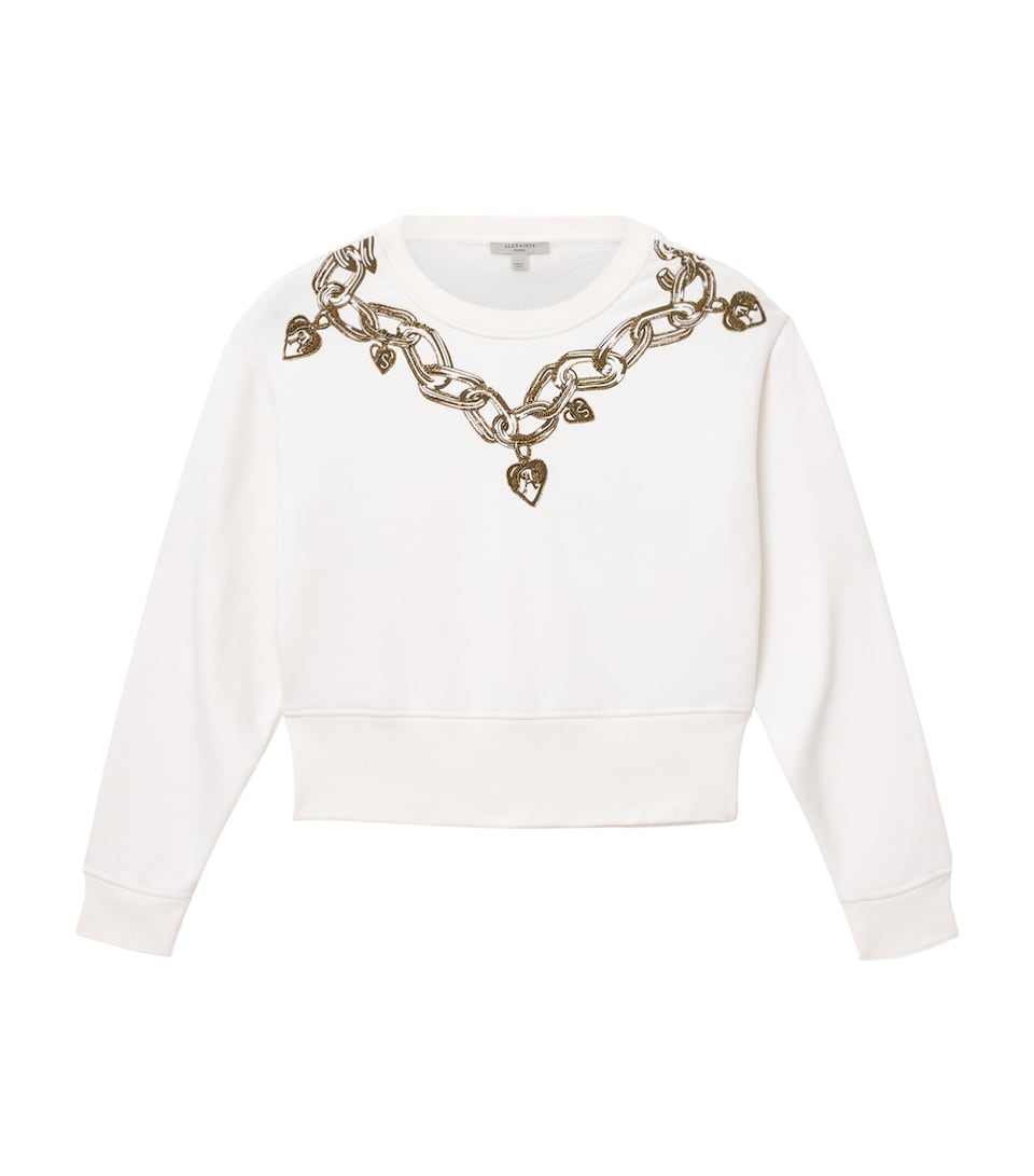 Cotton-Blend Drip Separo Sweatshirt