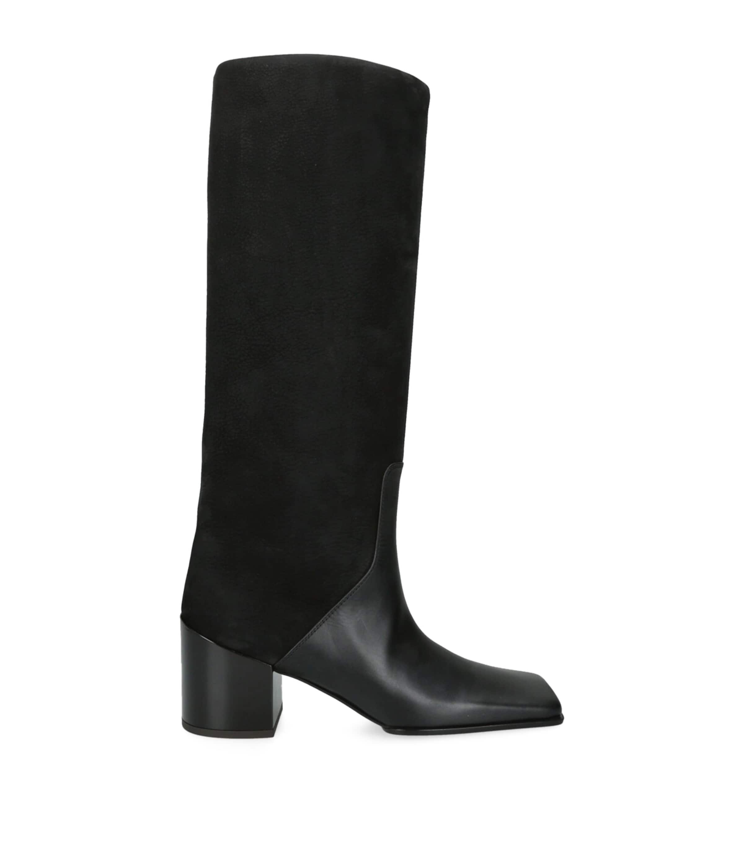 Leather Panelled Knee-High Boots 55