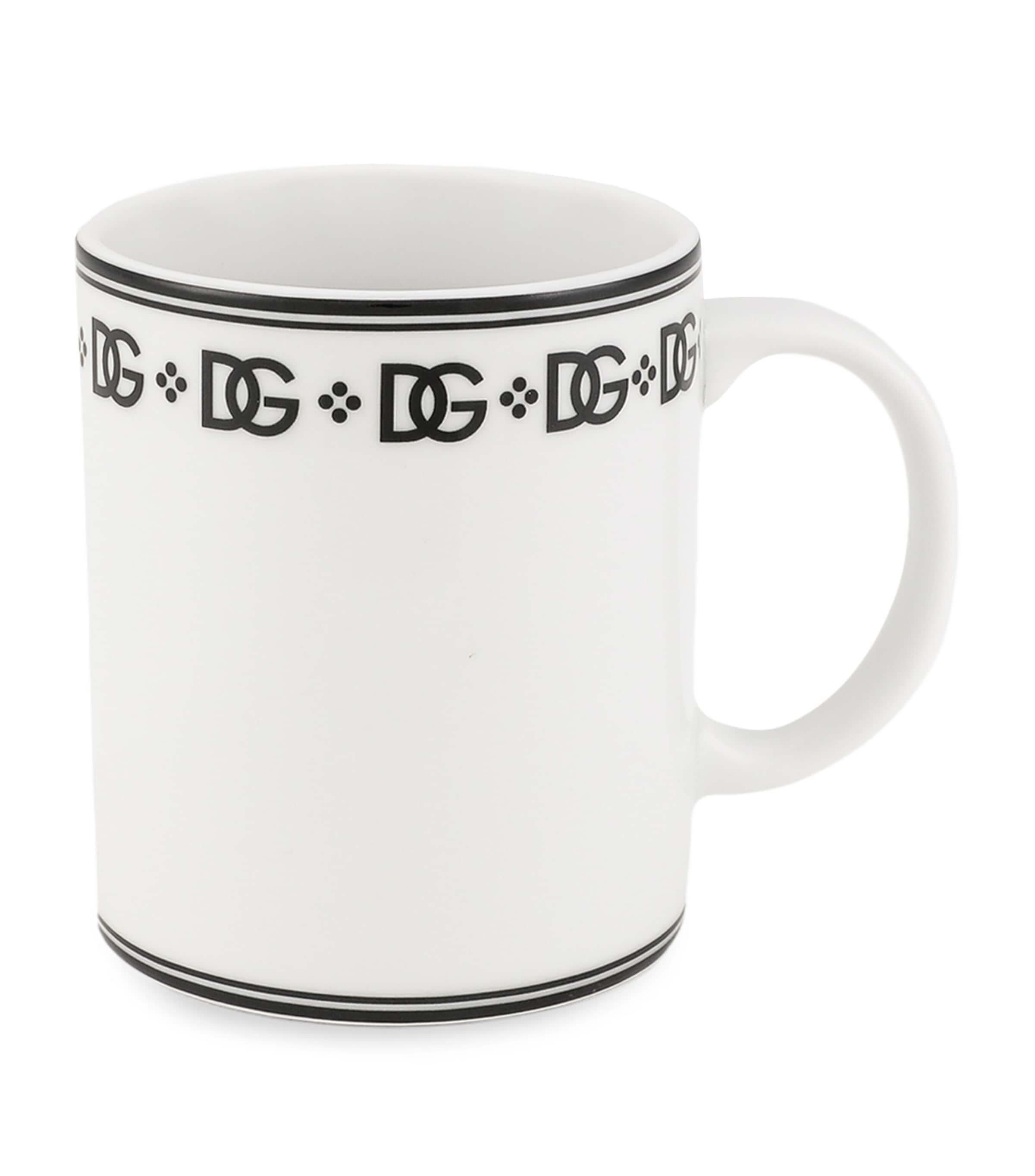 Dolce&Gabbana Casa Porcelain DG Logo Mug Dg Logo Bordo