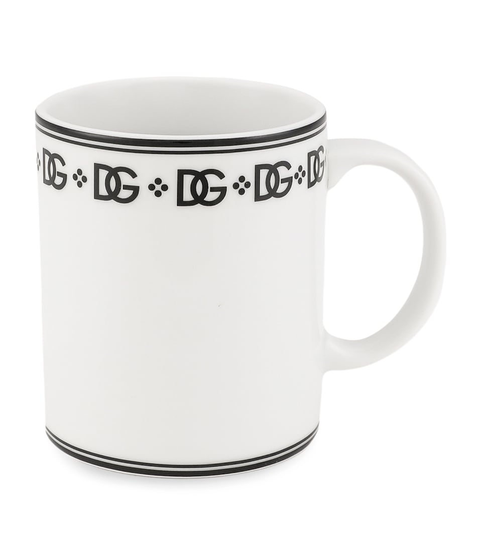 Dolce&Gabbana Casa Porcelain DG Logo Mug Dg Logo Bordo