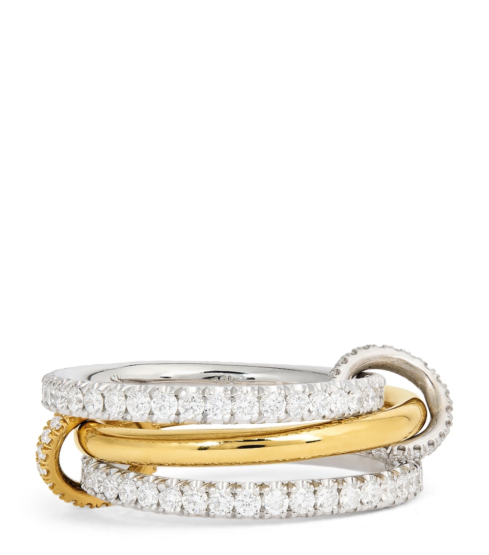 Spinelli Kilcollin Yellow, White Gold and Diamond Esme Ring Yellow Gold
