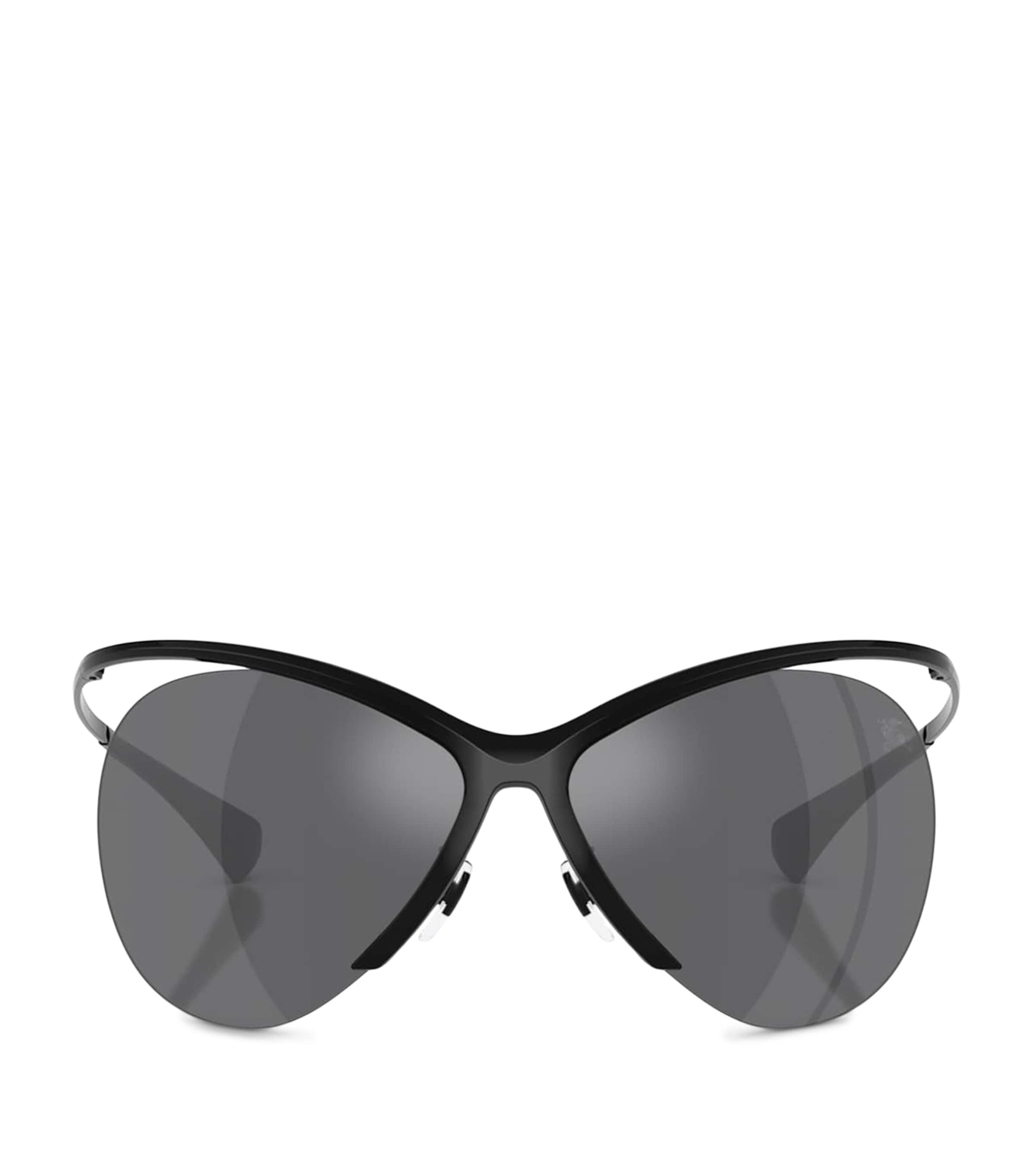 Burberry Metal BE3168 Cat Eye Sunglasses Black