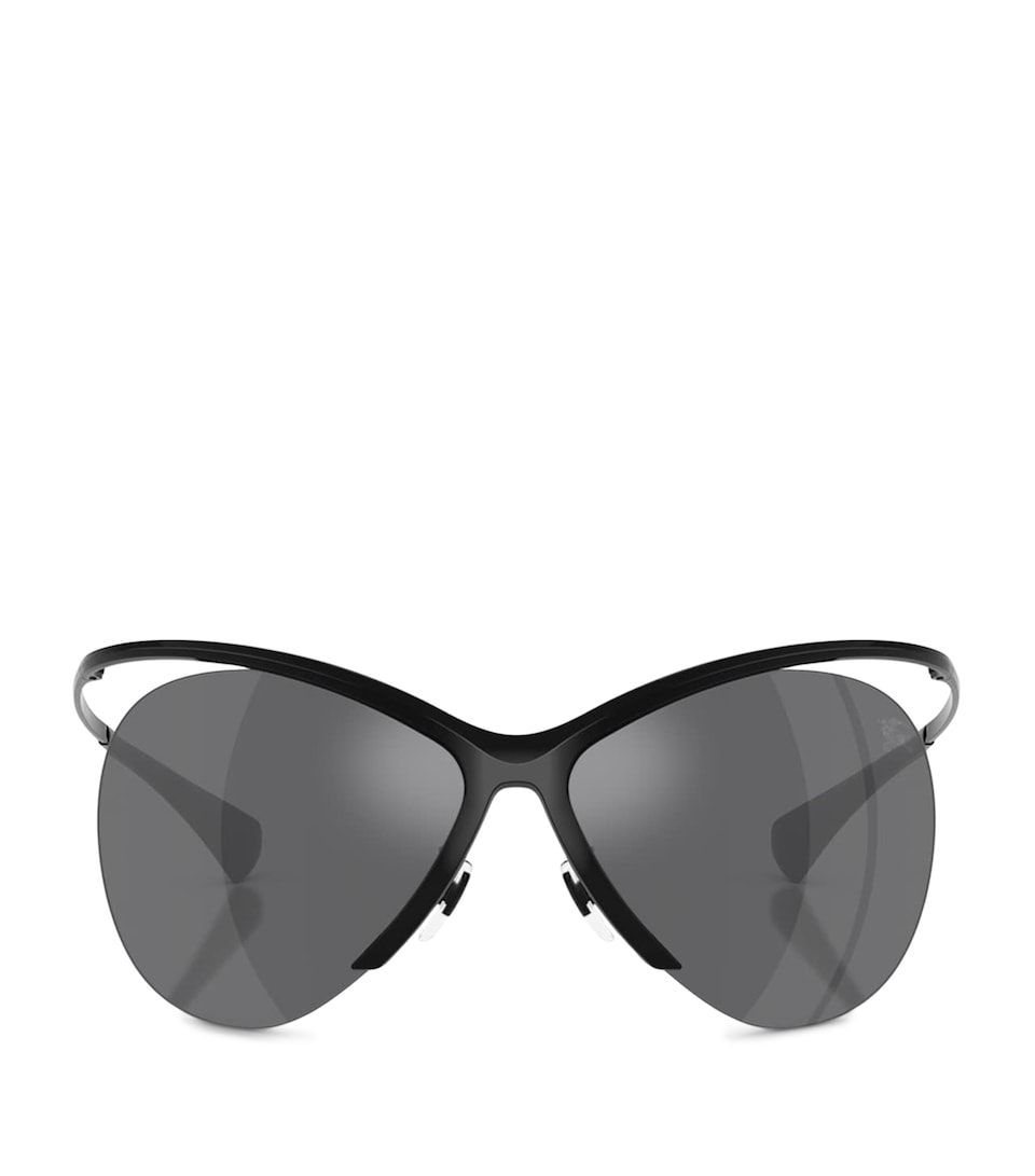 Burberry Metal BE3168 Cat Eye Sunglasses Black