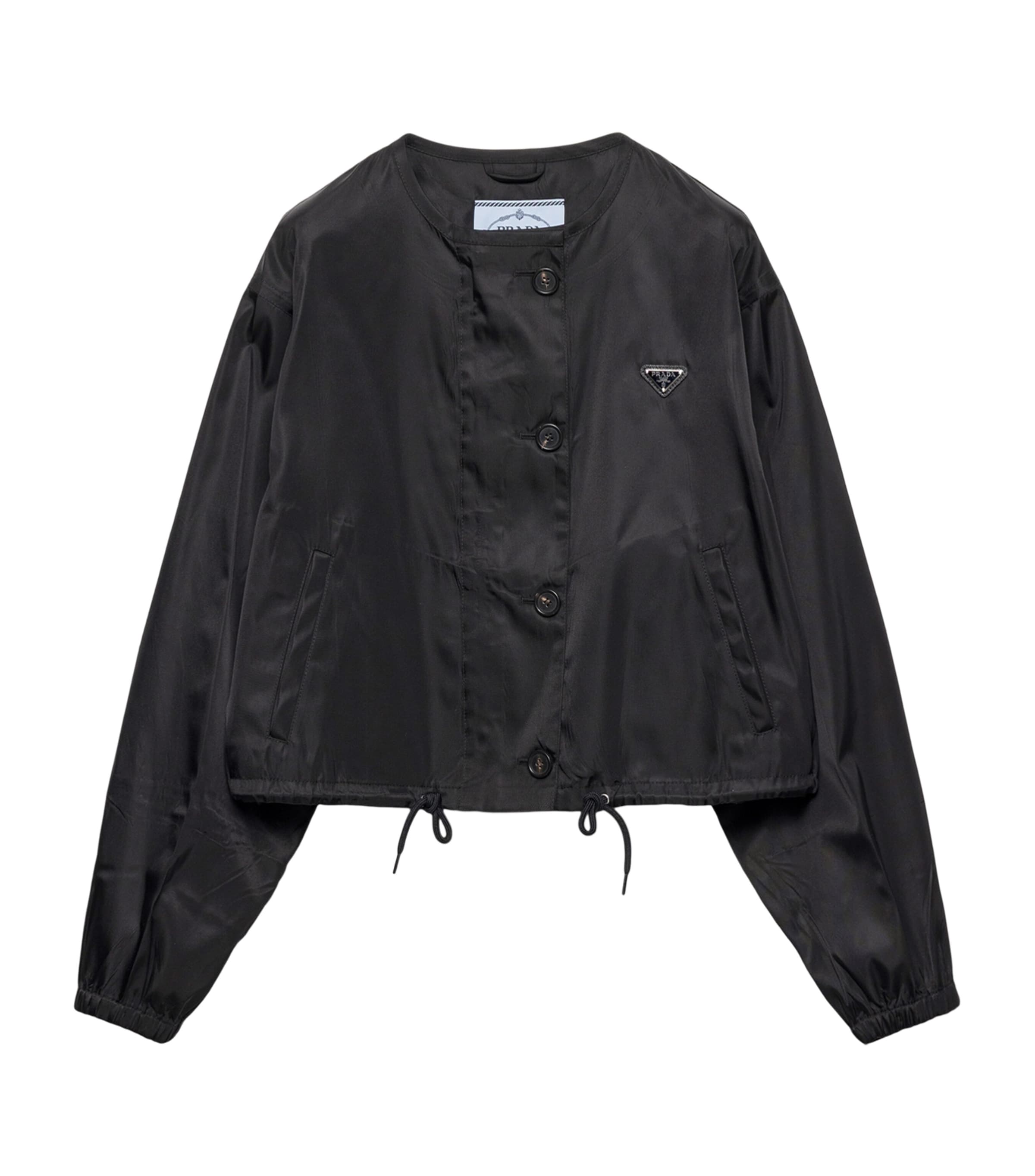 Prada Womens Re-Nylon Blouson Jacket Black