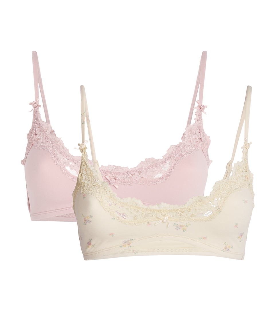 Fits Everybody Scoop-Neck Lace Bralette (Pack of 2)