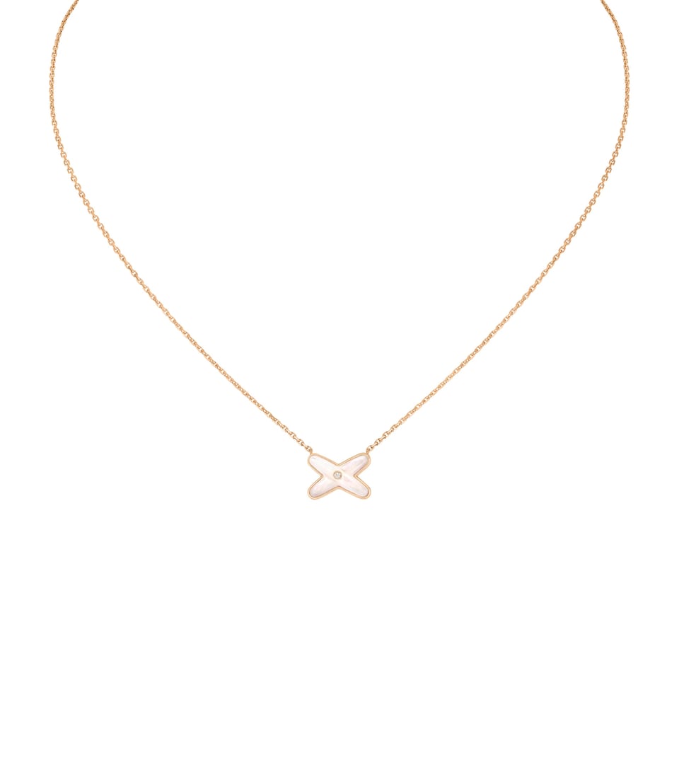 Chaumet Rose Gold, Diamond and Mother-of-Pearl Jeux de Liens Pendant Necklace Pink Gold