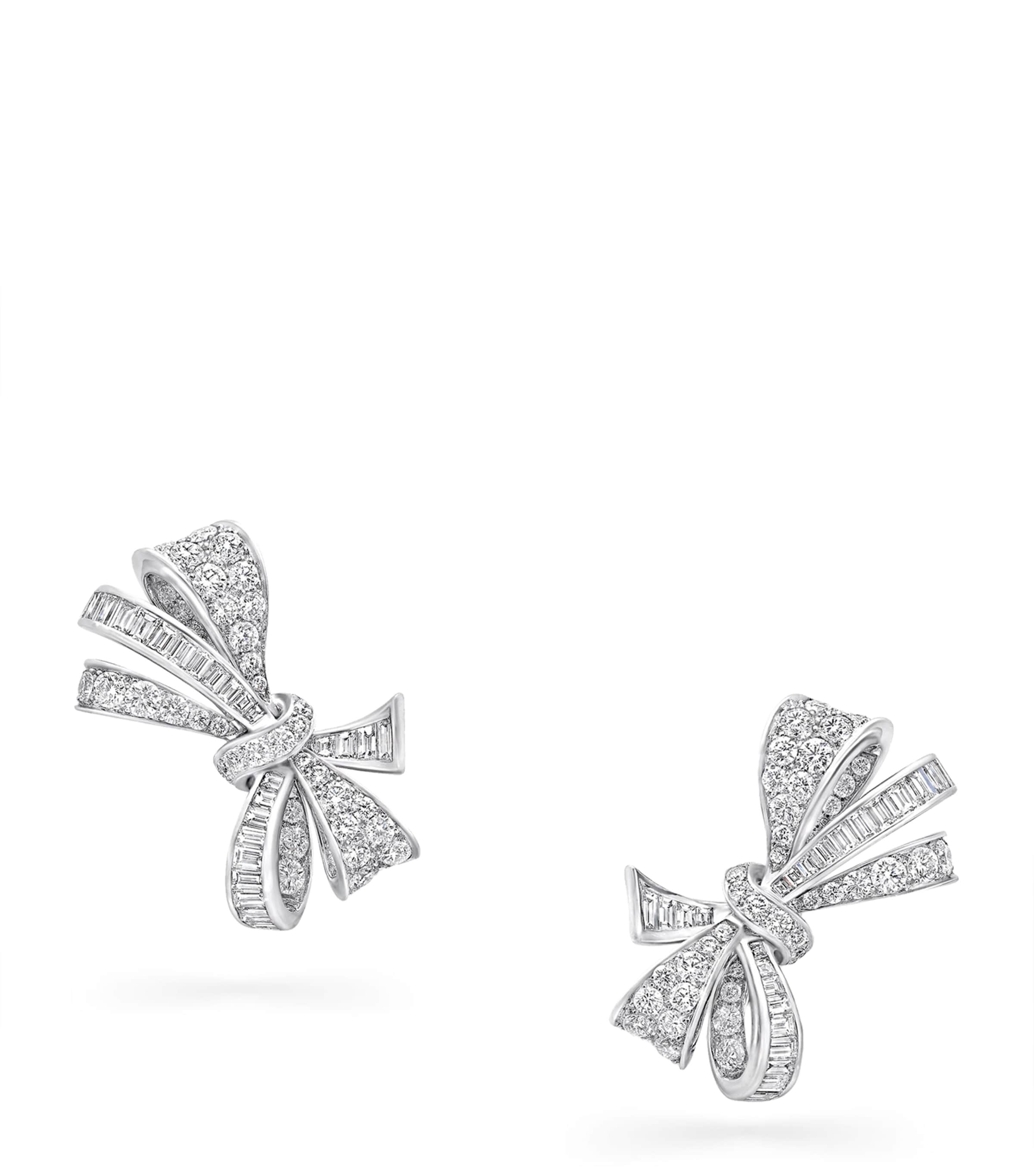 Graff White Gold and Diamond Tilda’s Bow Stud Earrings White Gold