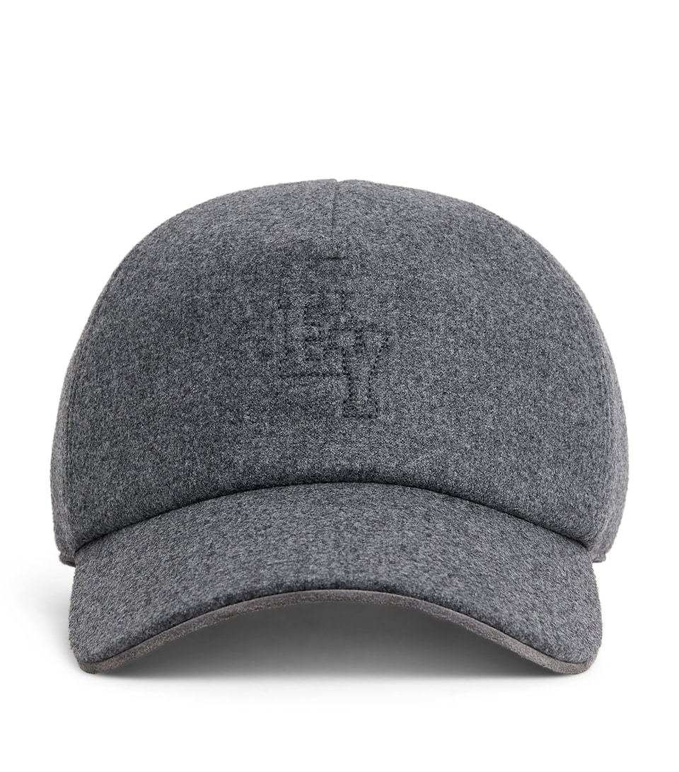 Eleventy Wool-Blend Baseball Logo Cap Gr Medio E Gr Medio