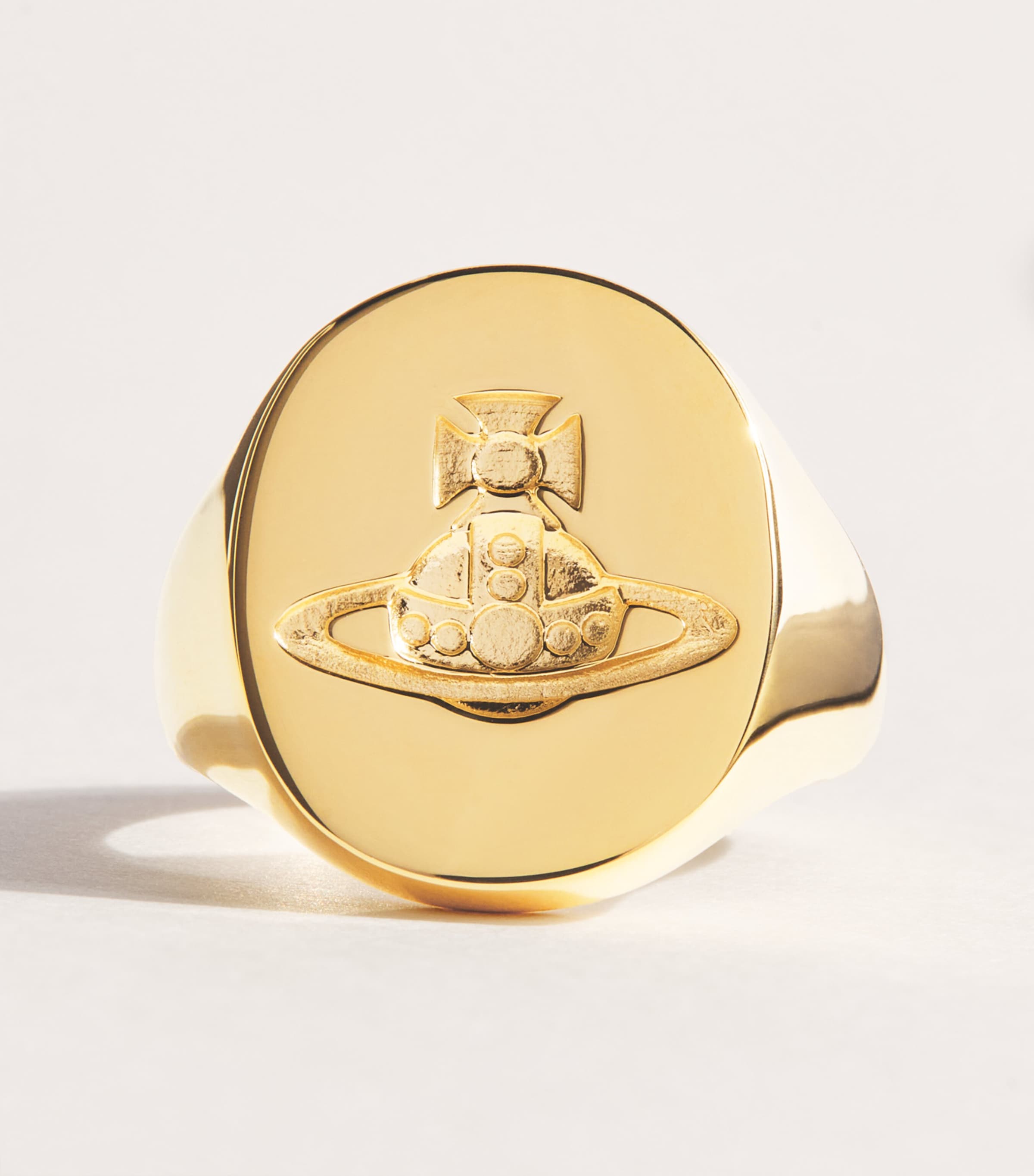 Vivienne Westwood Gold-Plated Sterling Silver Orb Signet Ring Gold