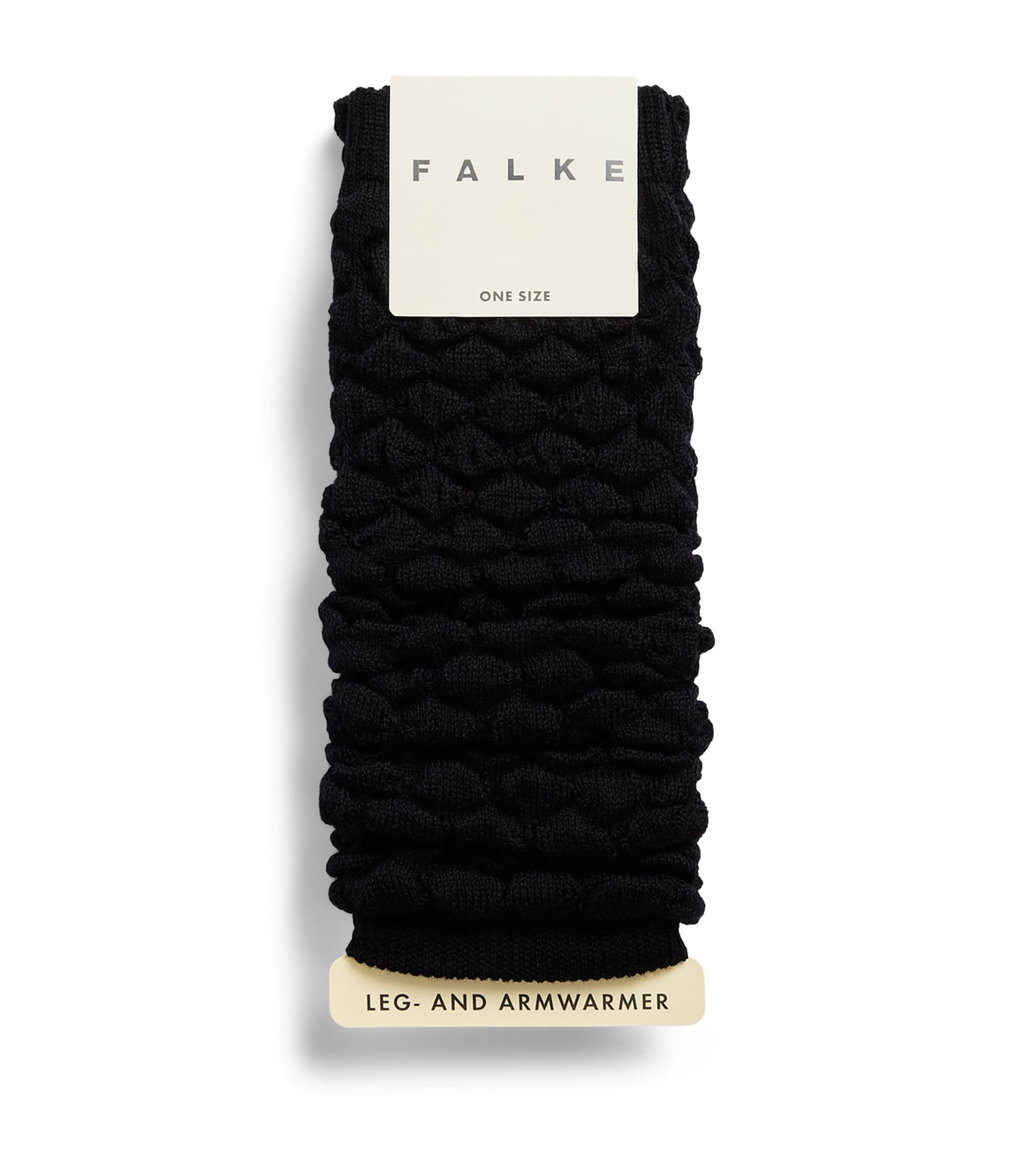 Falke Womens Wool-Blend Haze Leg-Warmers Black