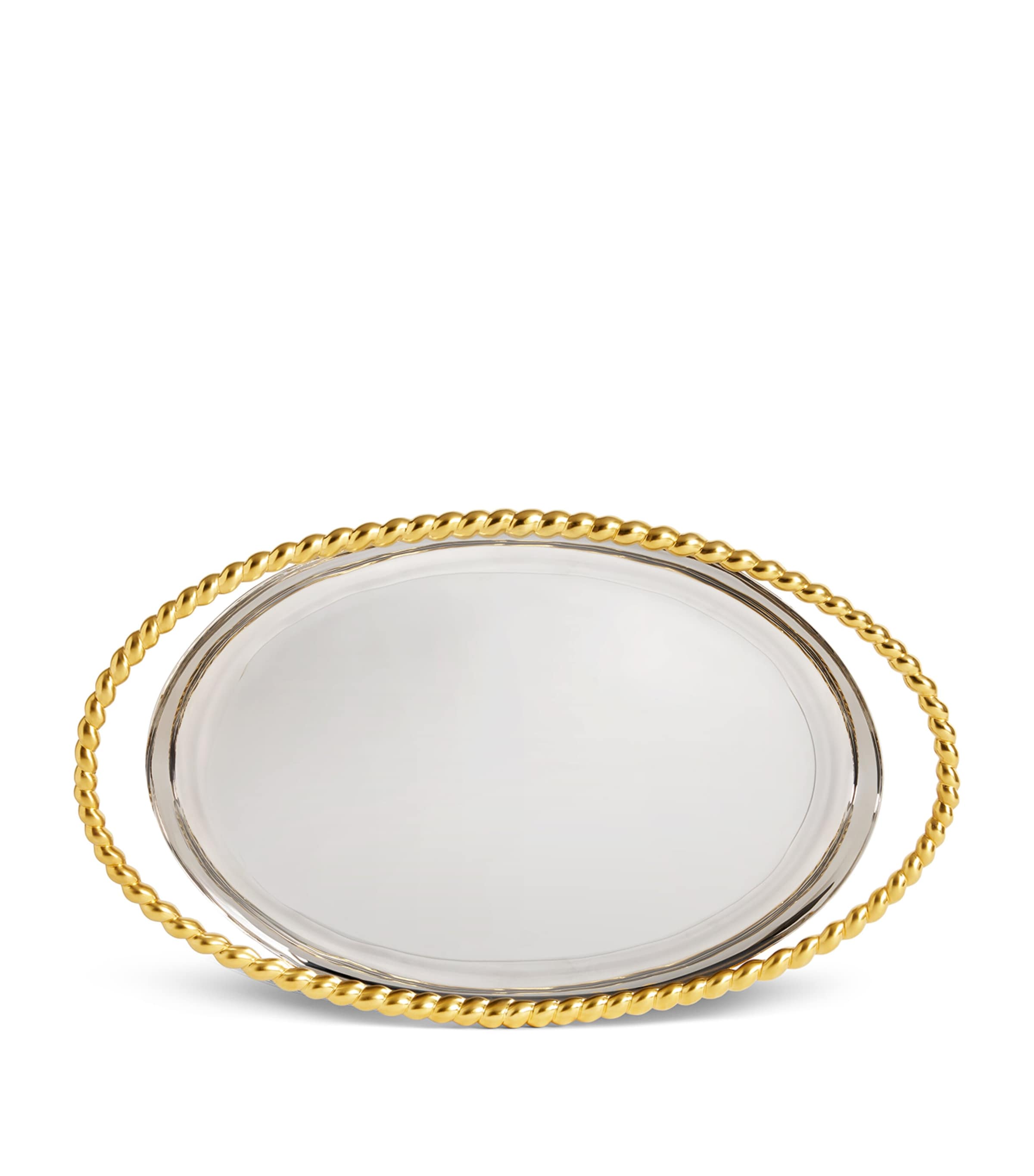 L'Objet Large Corde Oval Platter (32cm x 53cm) Latte