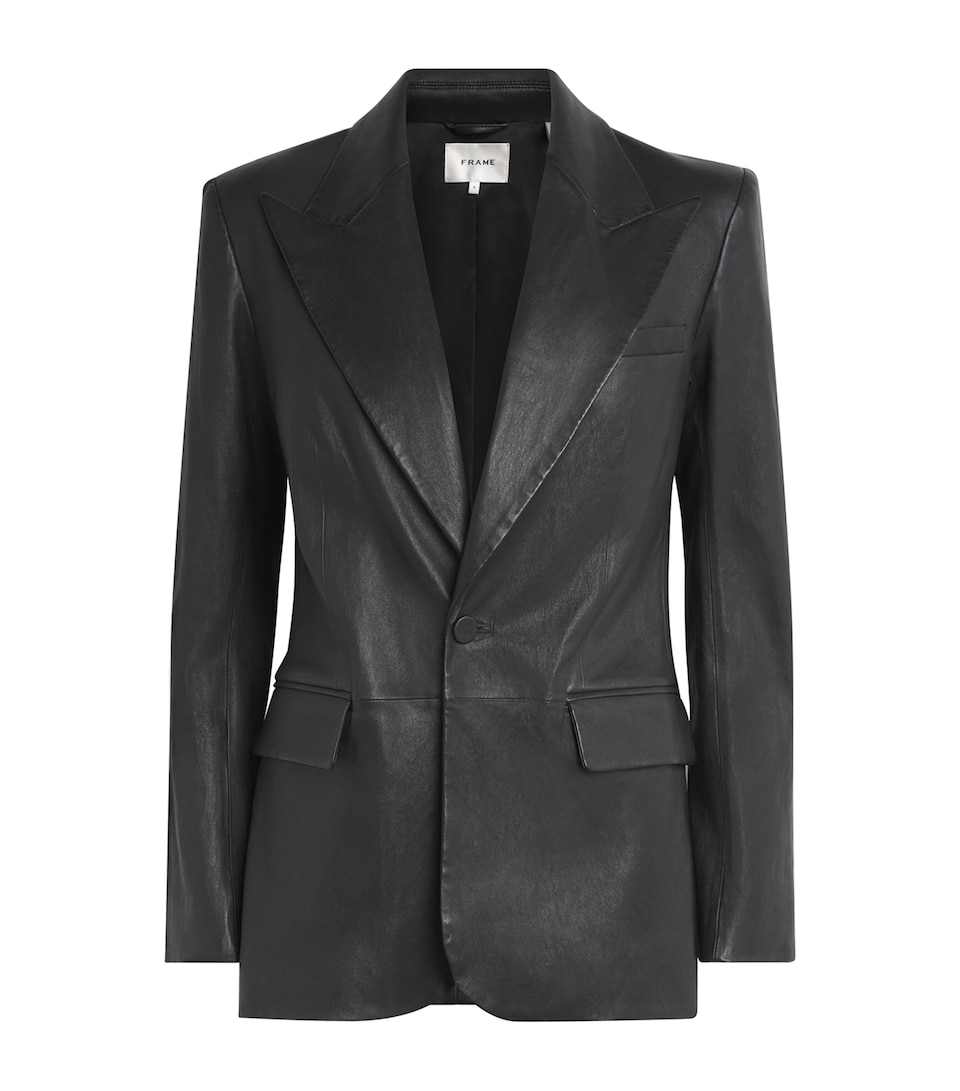 Leather The Peak Lapel Blazer