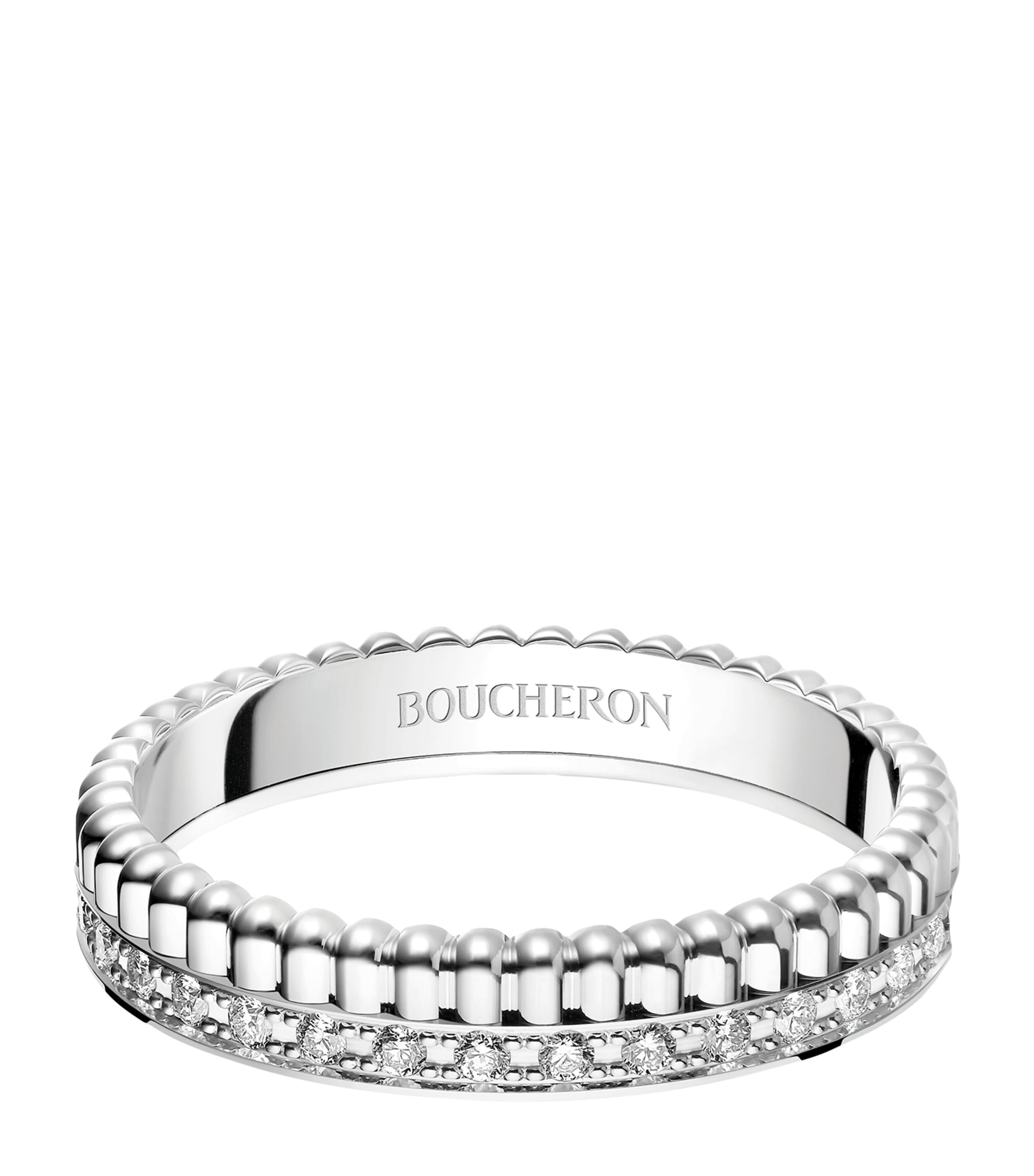 White Gold and Diamond Quatre Radiant Wedding Band