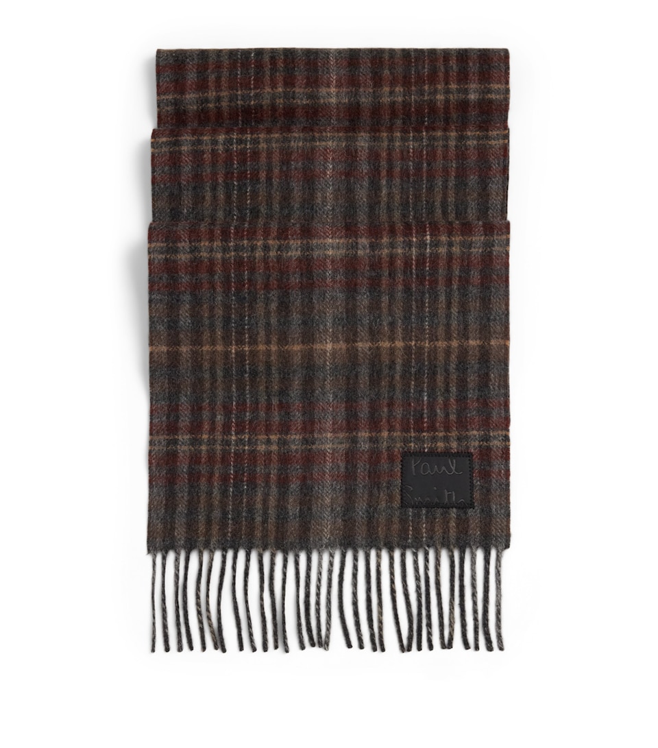 Paul Smith Merino Wool Check Scarf