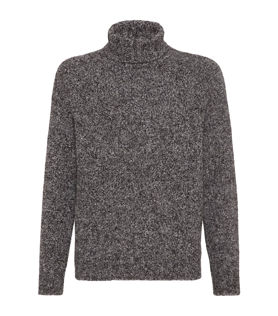 Wool-Cashmere Cable Knit Sweatshirt
