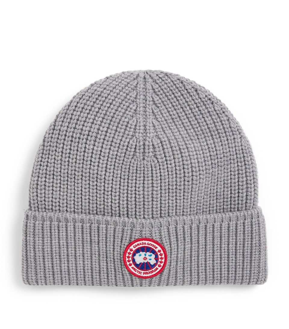Canada Goose Merino Ribbed Beanie Heather Grey