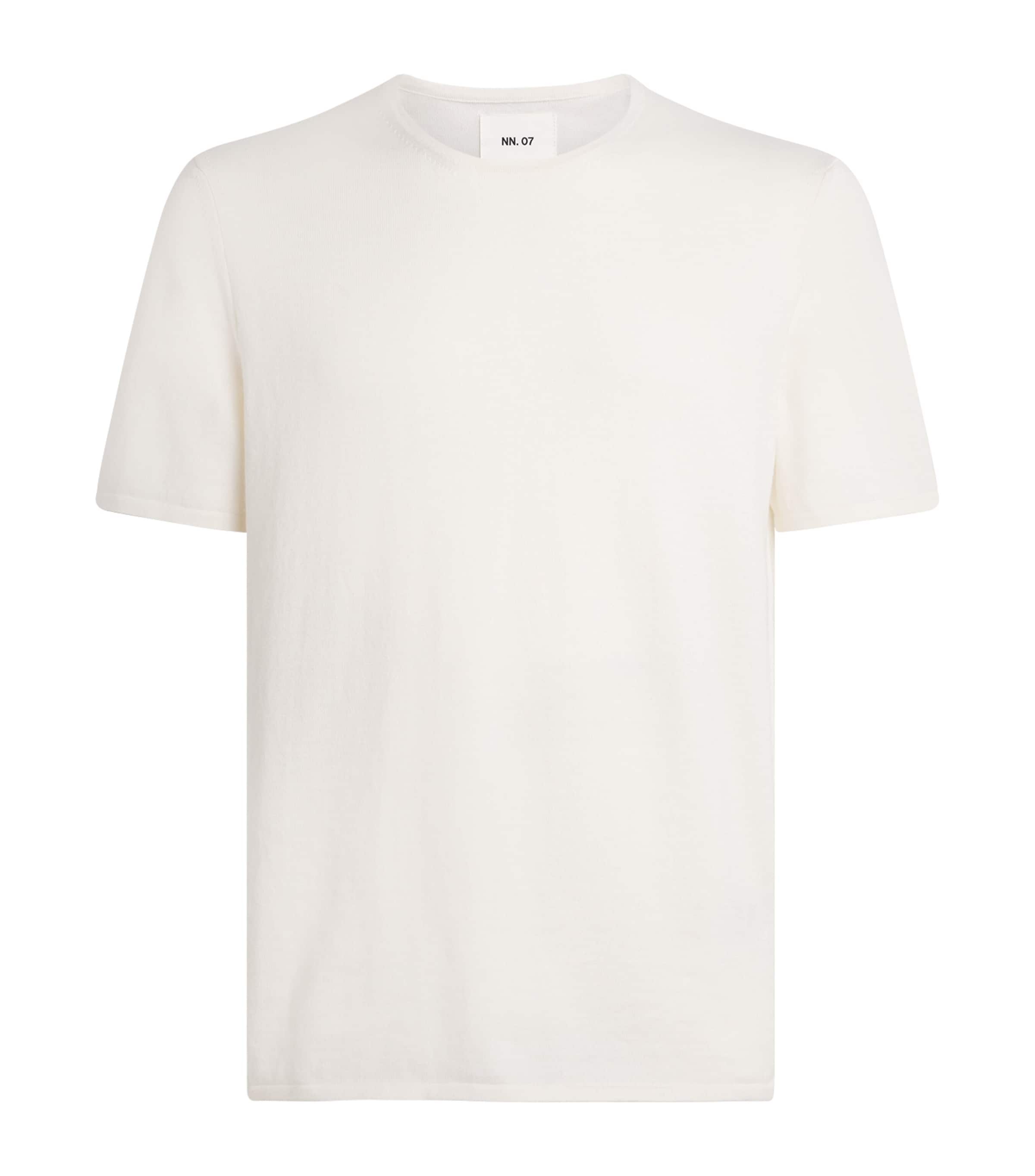 NN.07 Mens Organic Cotton-Cashmere Bari T-Shirt Ivory