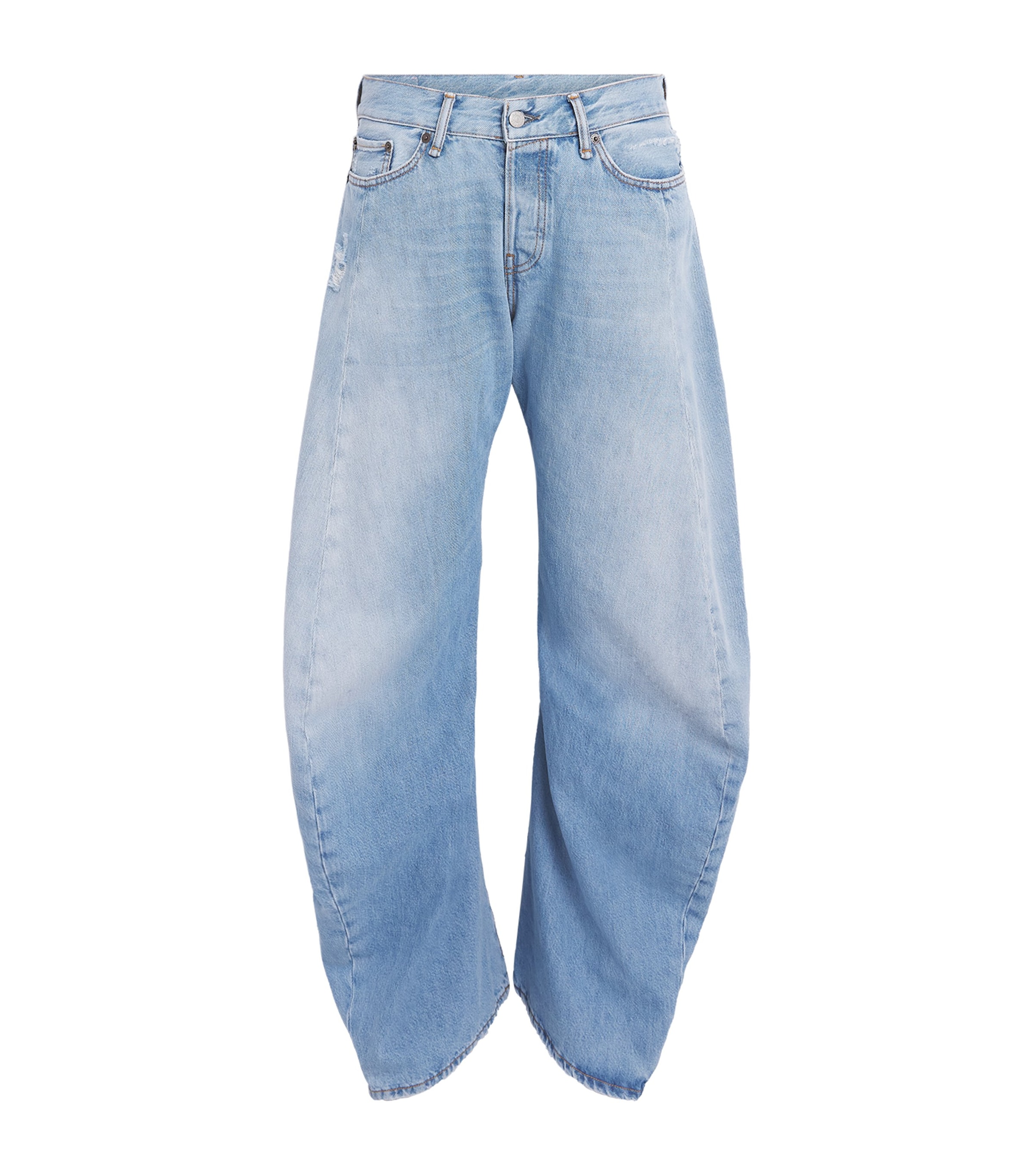 Acne Studios Womens Vintage 2006 Wide-Leg Jeans Light Blue