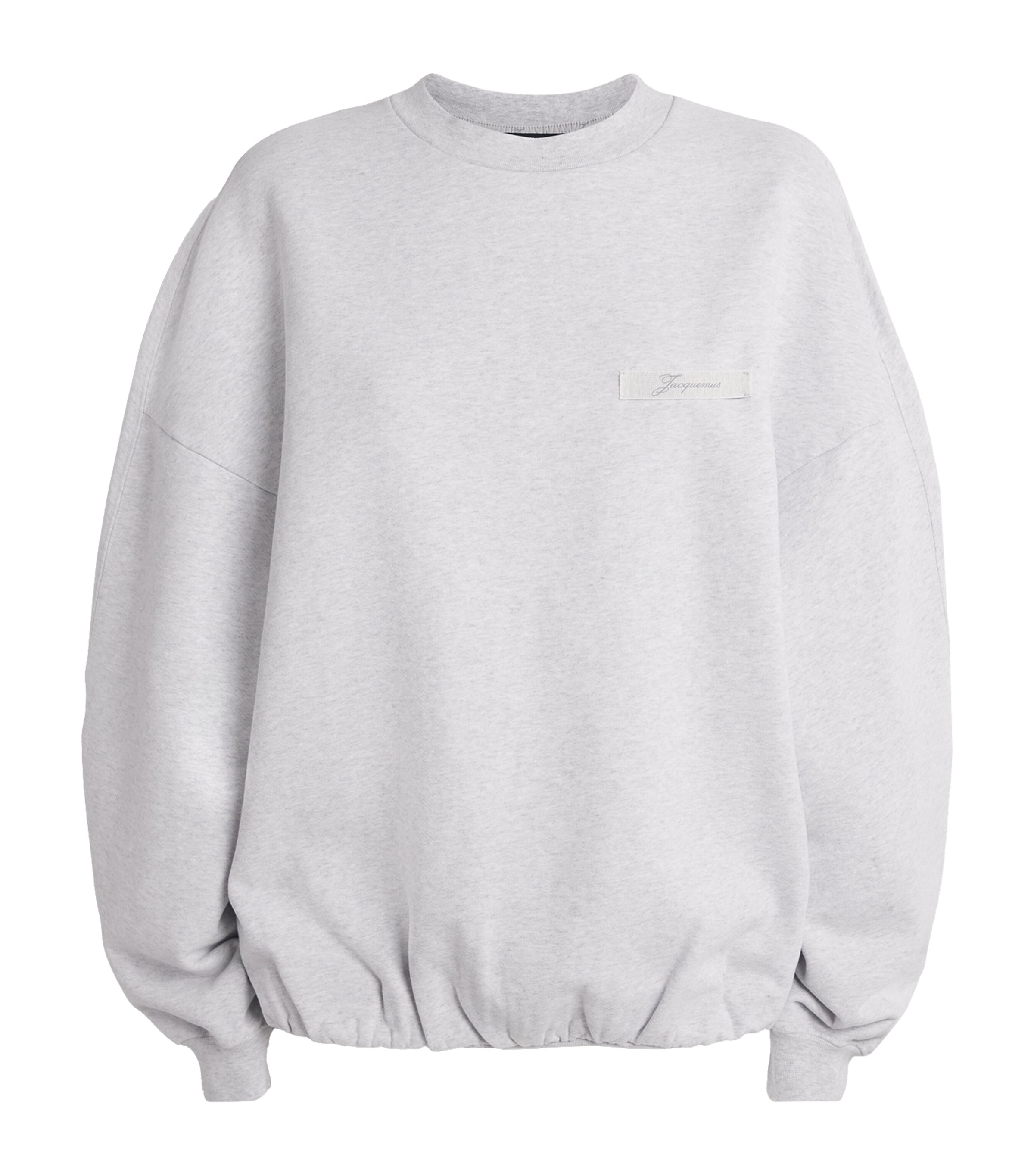 Jacquemus Womens Cotton Logo Sweatshirt Grey