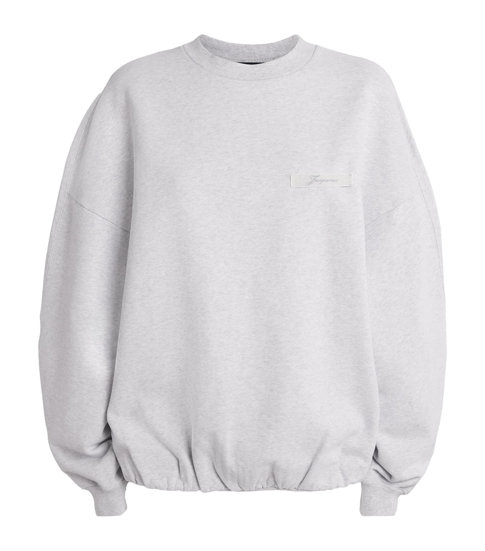 Jacquemus Womens Cotton Logo Sweatshirt Grey