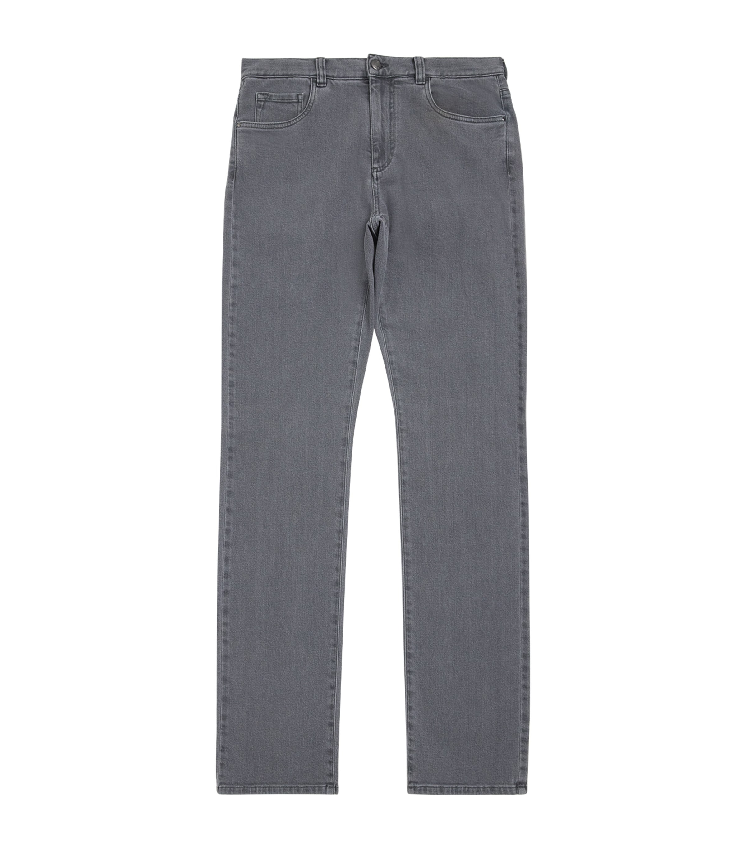Stretch-Cotton Straight-Fit Jeans